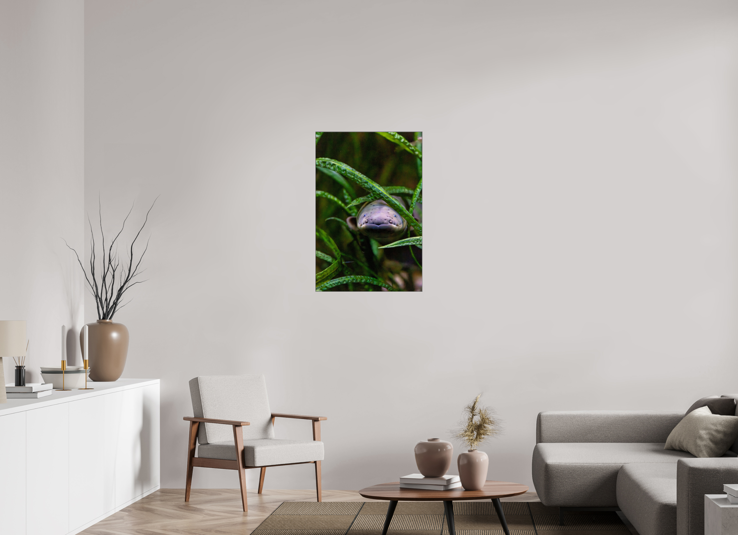 60 x 90 cm, Foto-Abzug hinter Acrylglas glänzend Electric Peek