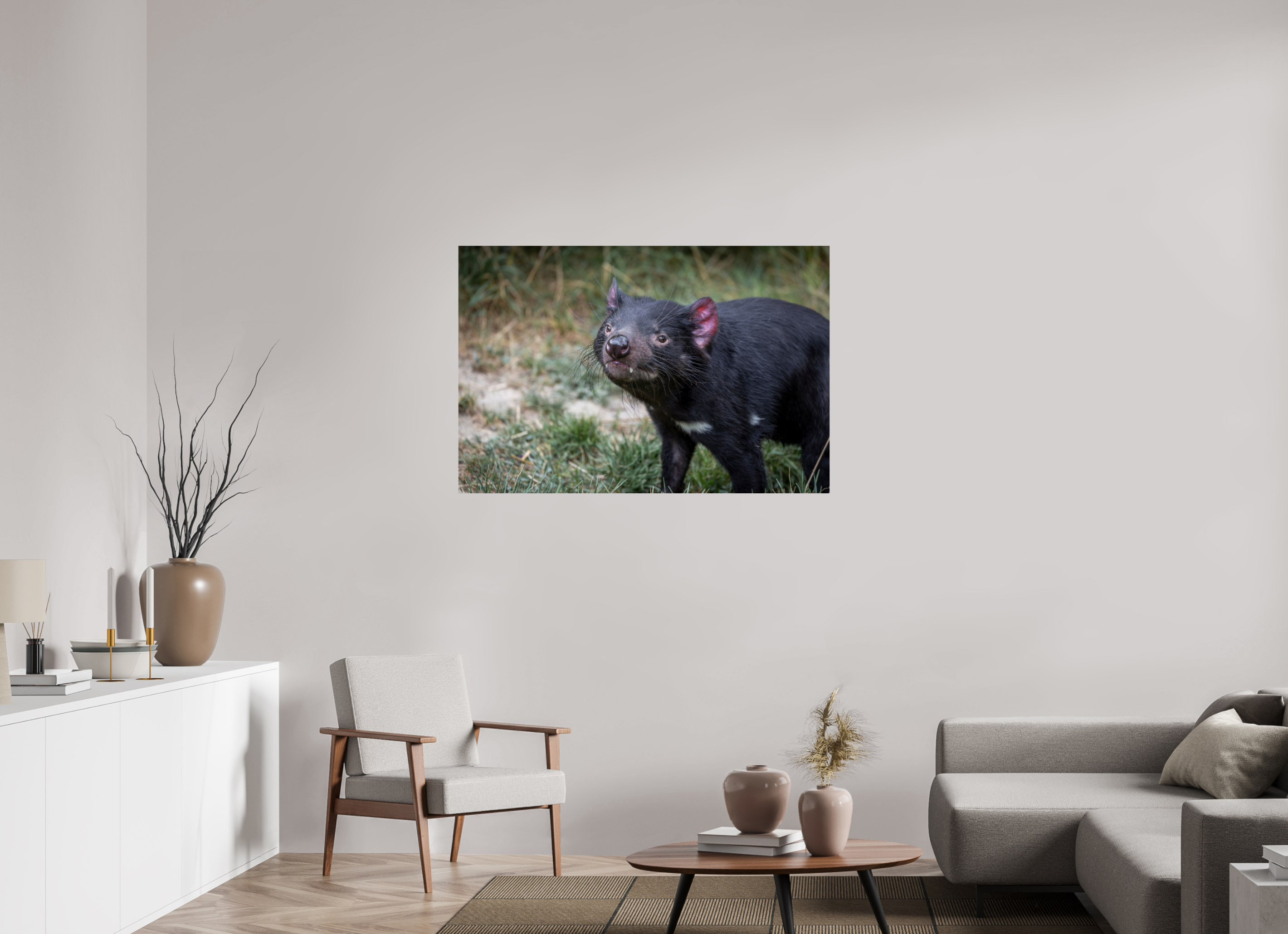 120 x 80 cm, Fine Art Print auf Alu-Dibond Friendly Devil