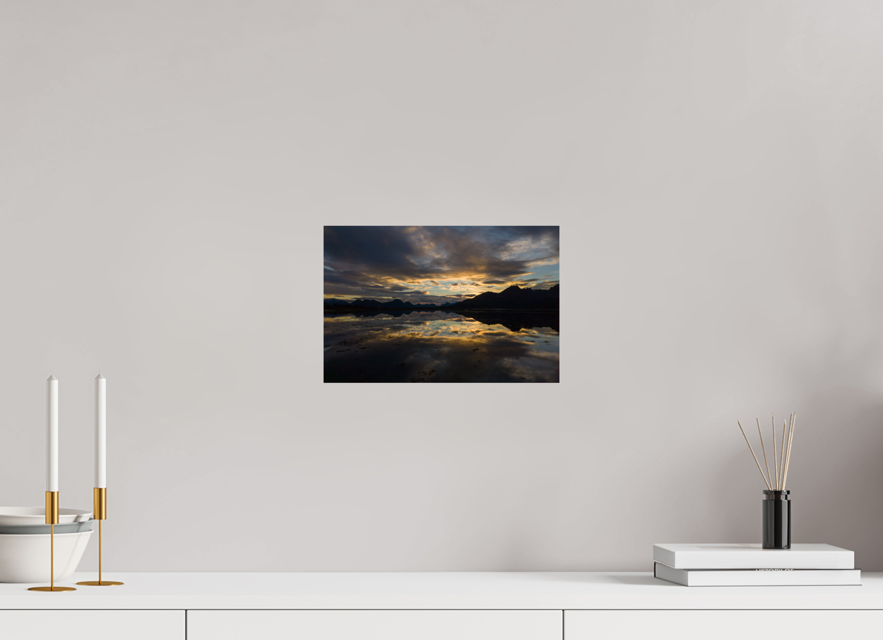 30 x 20 cm, Fine Art Print auf Alu-Dibond Golden Mirror
