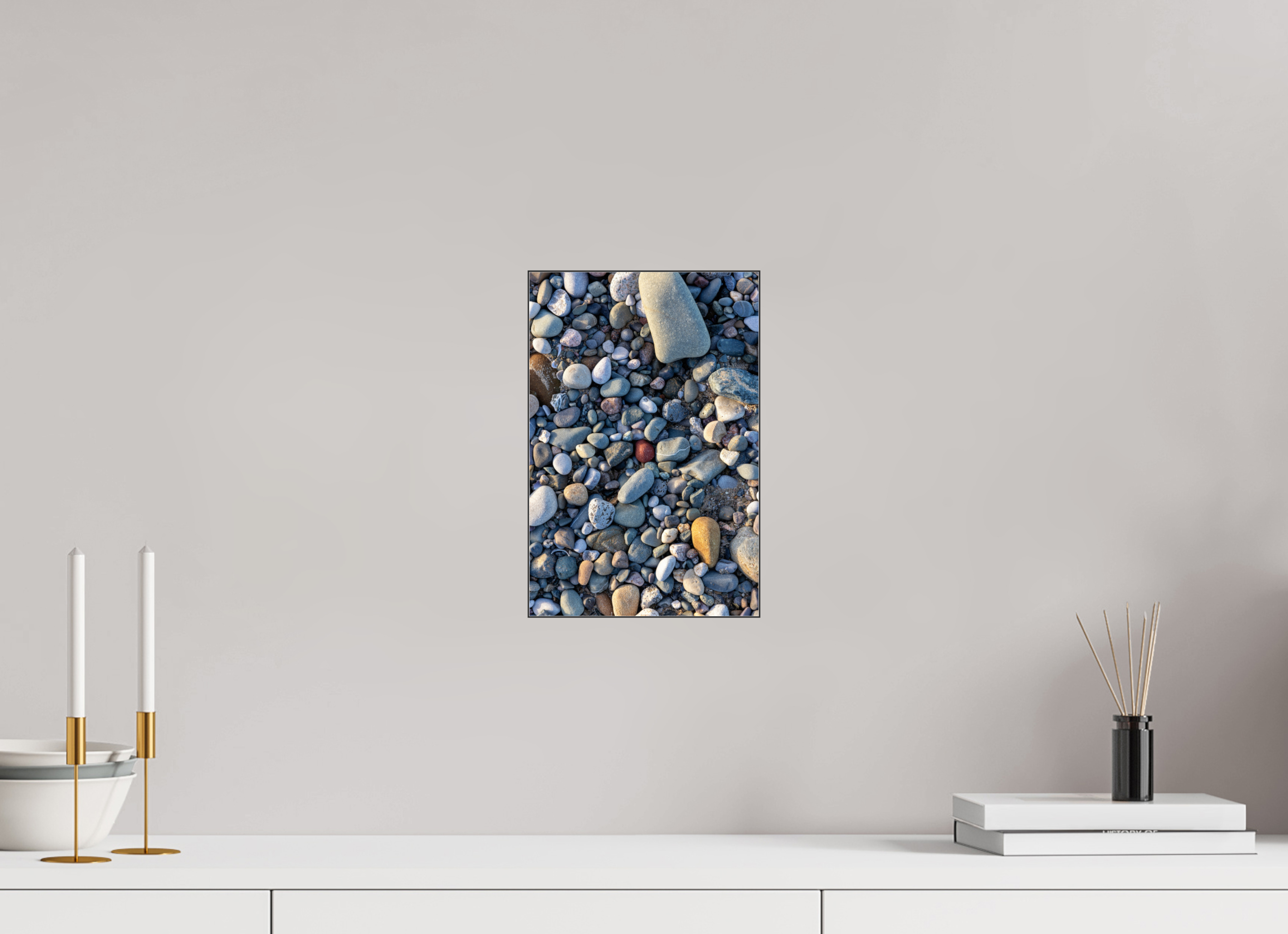 20 x 30 cm, Foto-Abzug hinter Acrylglas glänzend Shore of Stones