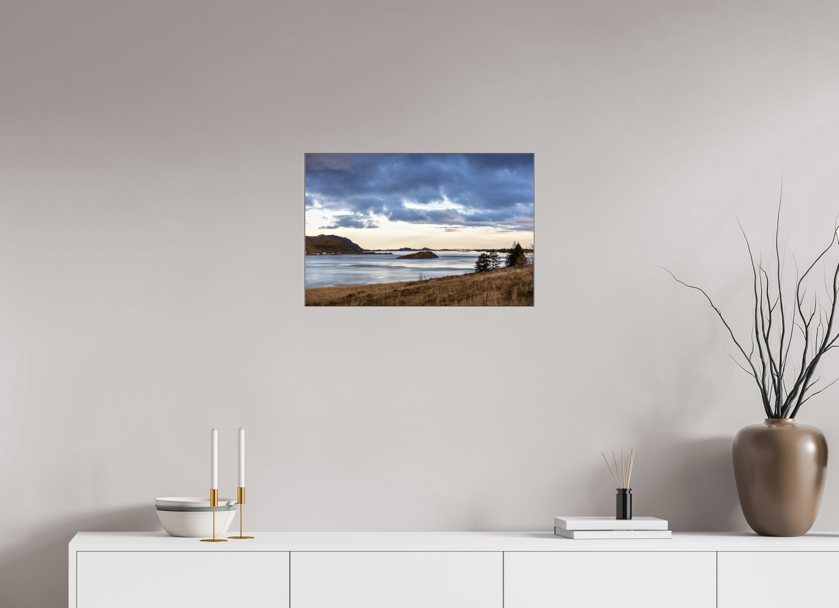 60 x 40 cm, Foto-Abzug hinter Acrylglas glänzend Evening Shore