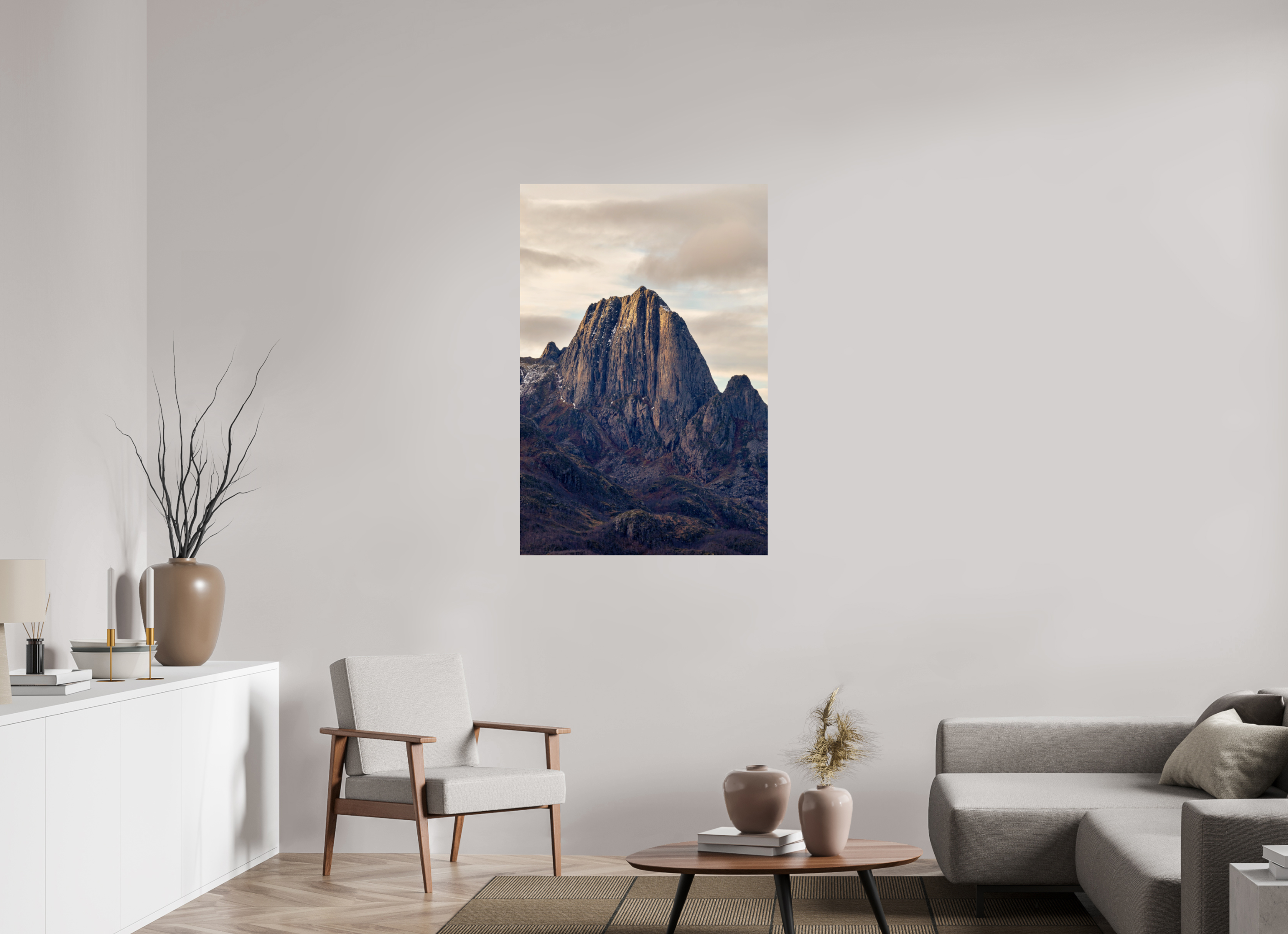 80 x 120 cm, Fine Art Print auf Alu-Dibond Summit Glow