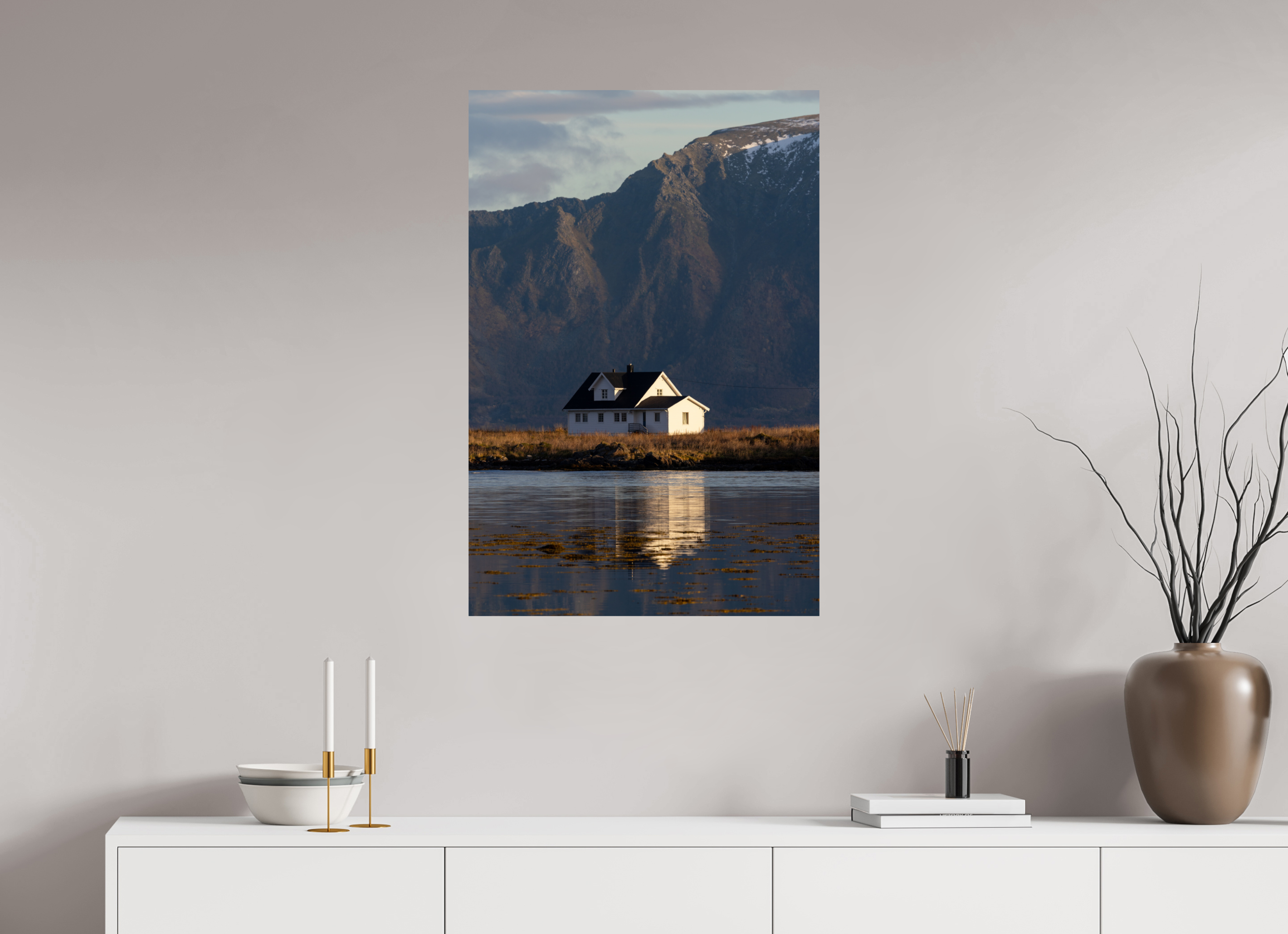60 x 90 cm, Fine Art Print auf Alu-Dibond House by the Sea