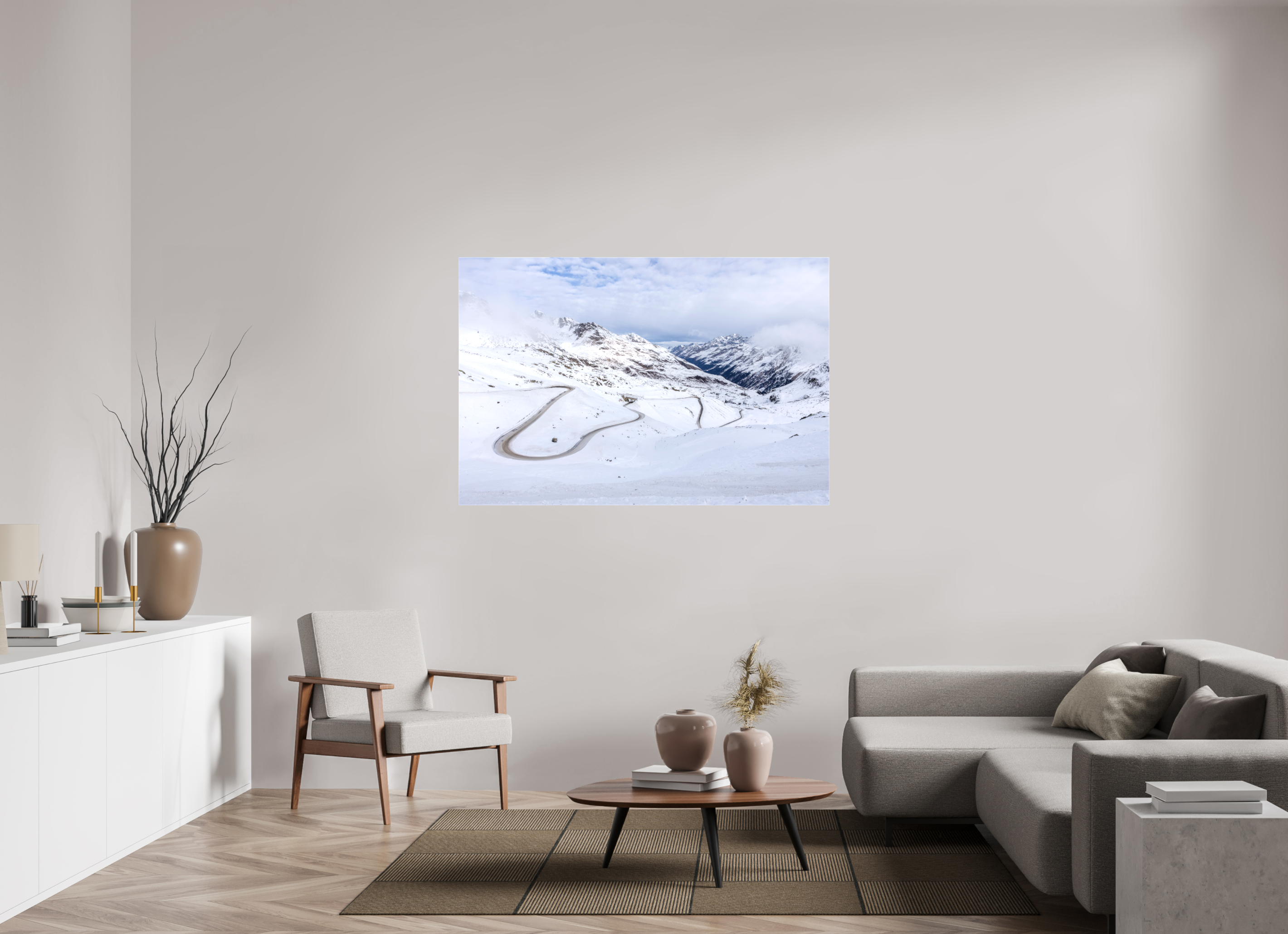 150 x 100 cm, Leinwand Frozen Route