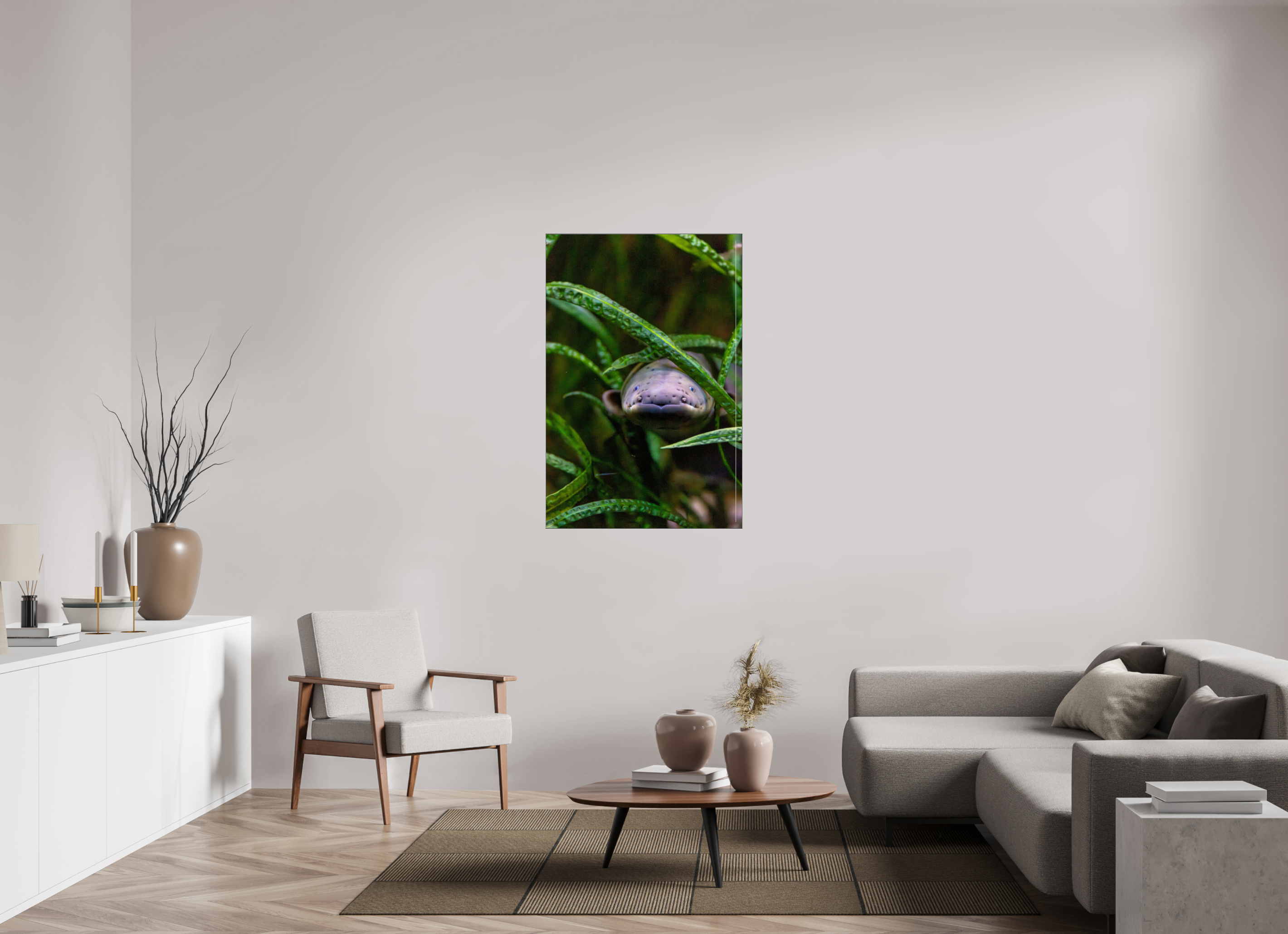 80 x 120 cm, Foto-Abzug hinter Acrylglas glänzend Electric Peek