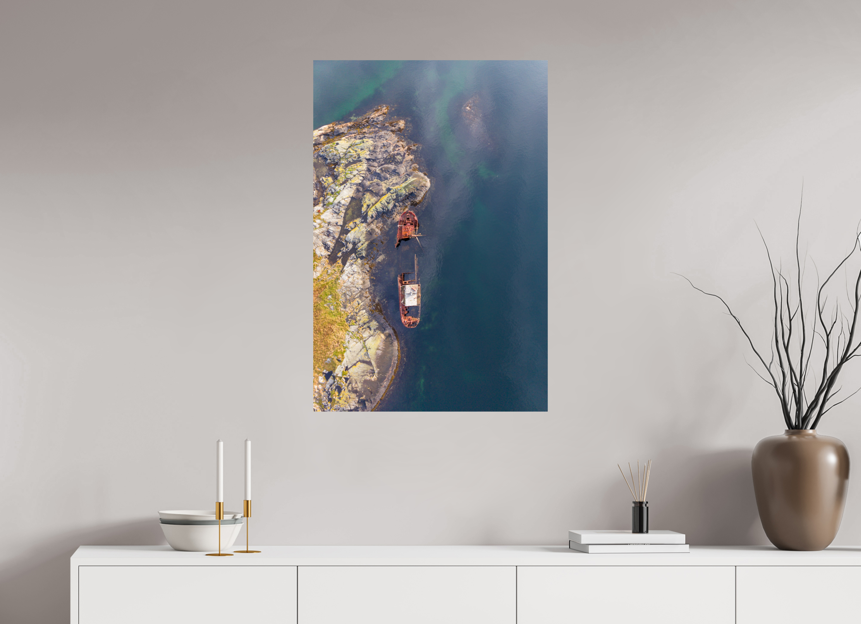 60 x 90 cm, Fine Art Print auf Alu-Dibond Coastal Relic