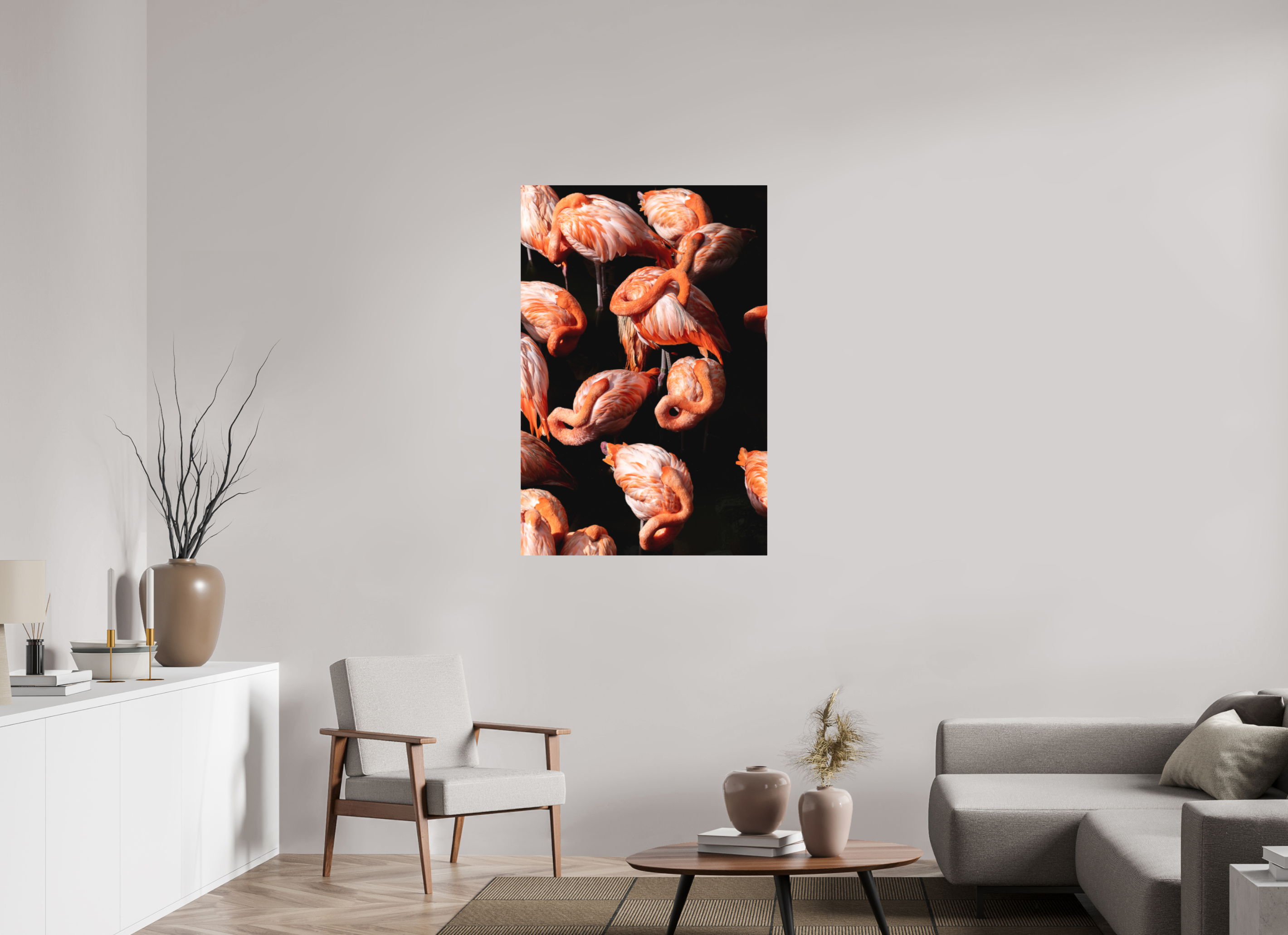 80 x 120 cm, Fine-Art Print Matt Pink on Black