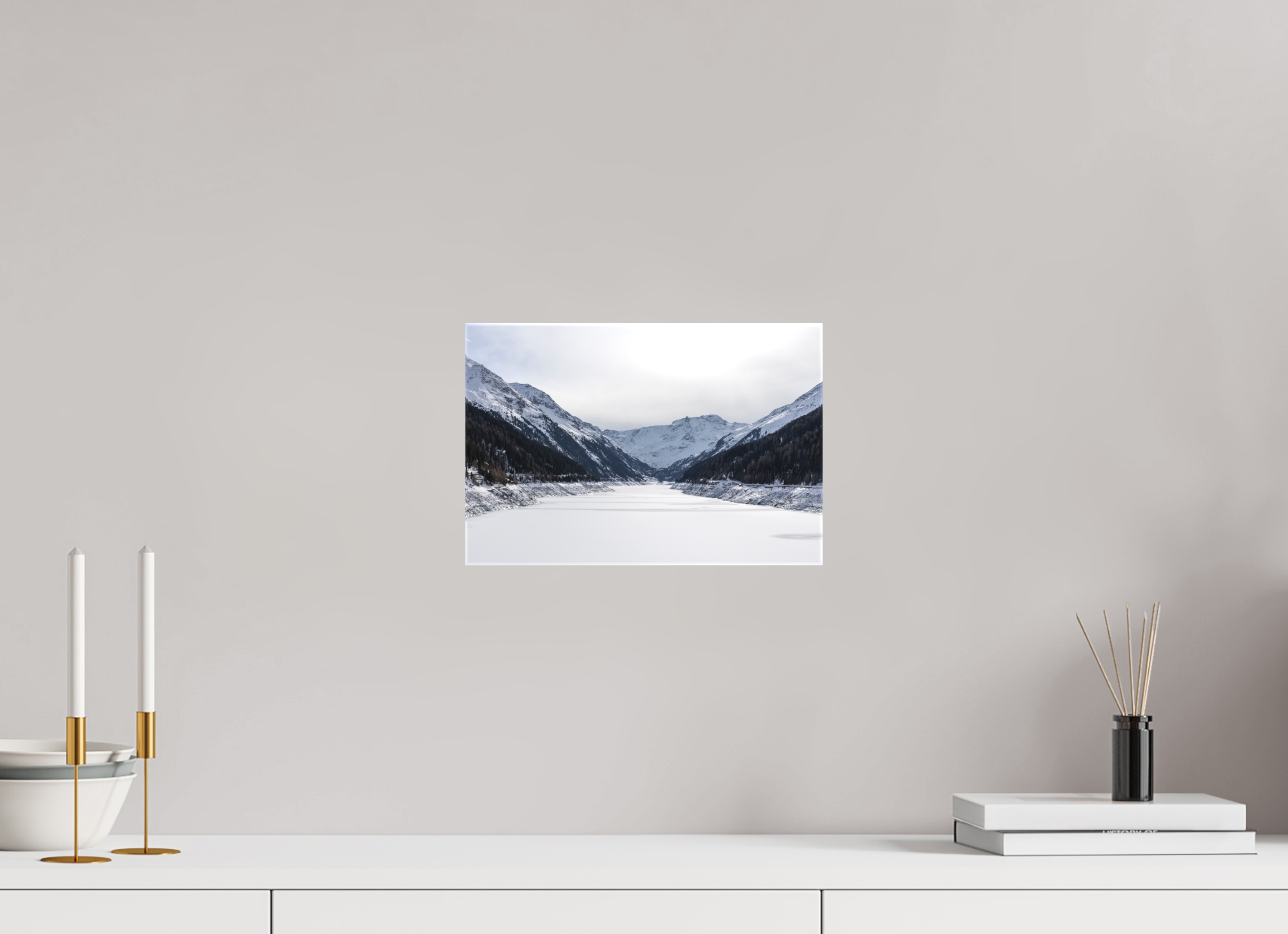 30 x 20 cm, Leinwand Frozen Reservoir