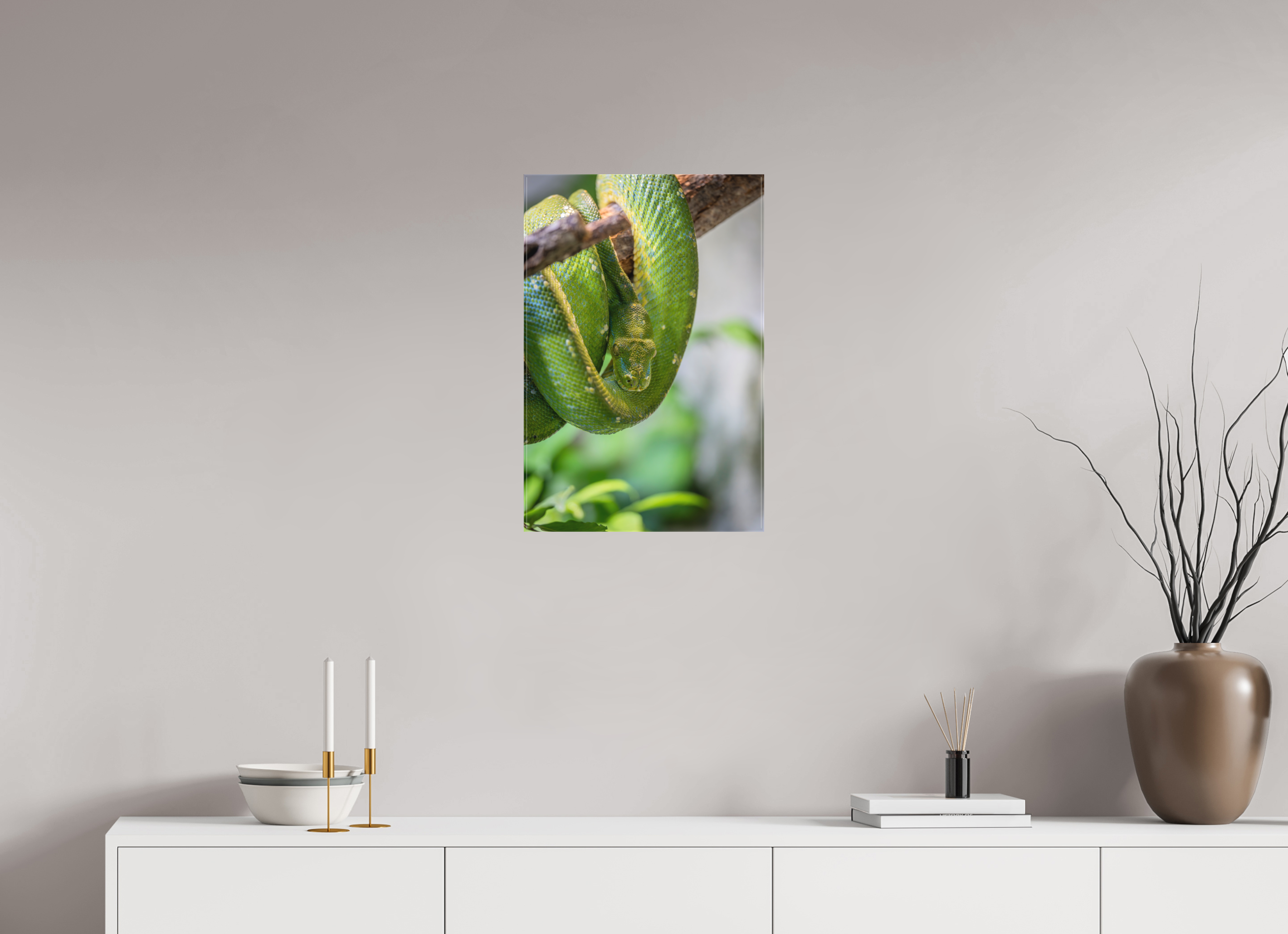 40 x 60 cm, Leinwand Coiled in Green