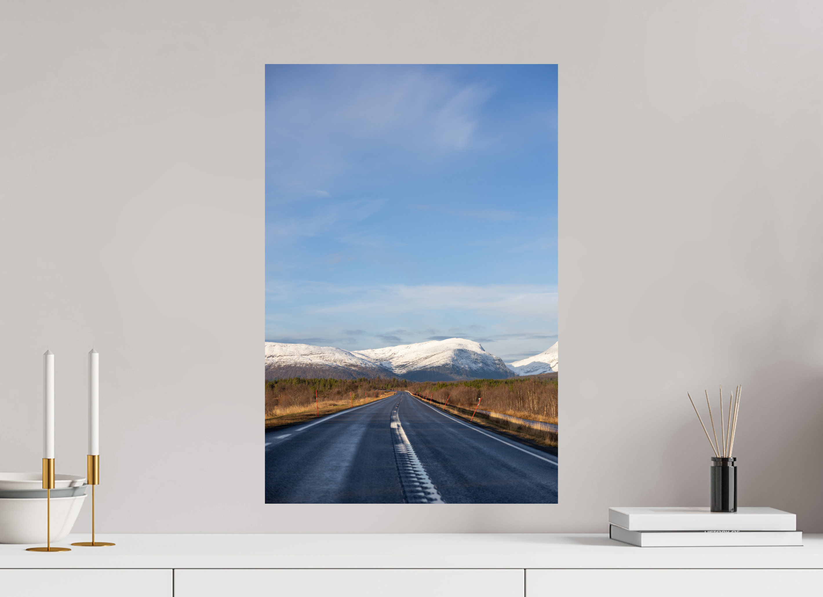 40 x 60 cm, Fine Art Print auf Alu-Dibond Path to the Peaks