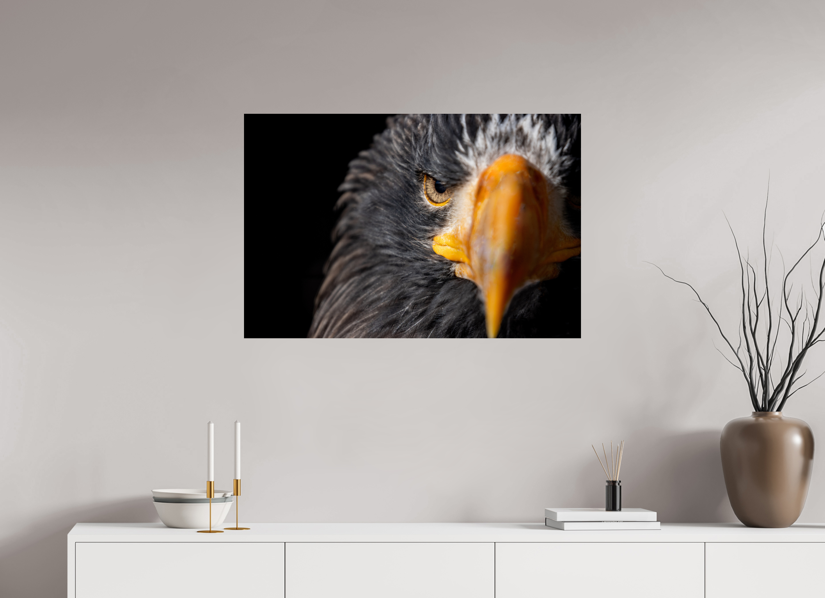 90 x 60 cm, Fine Art Print auf Alu-Dibond Piercing Gaze