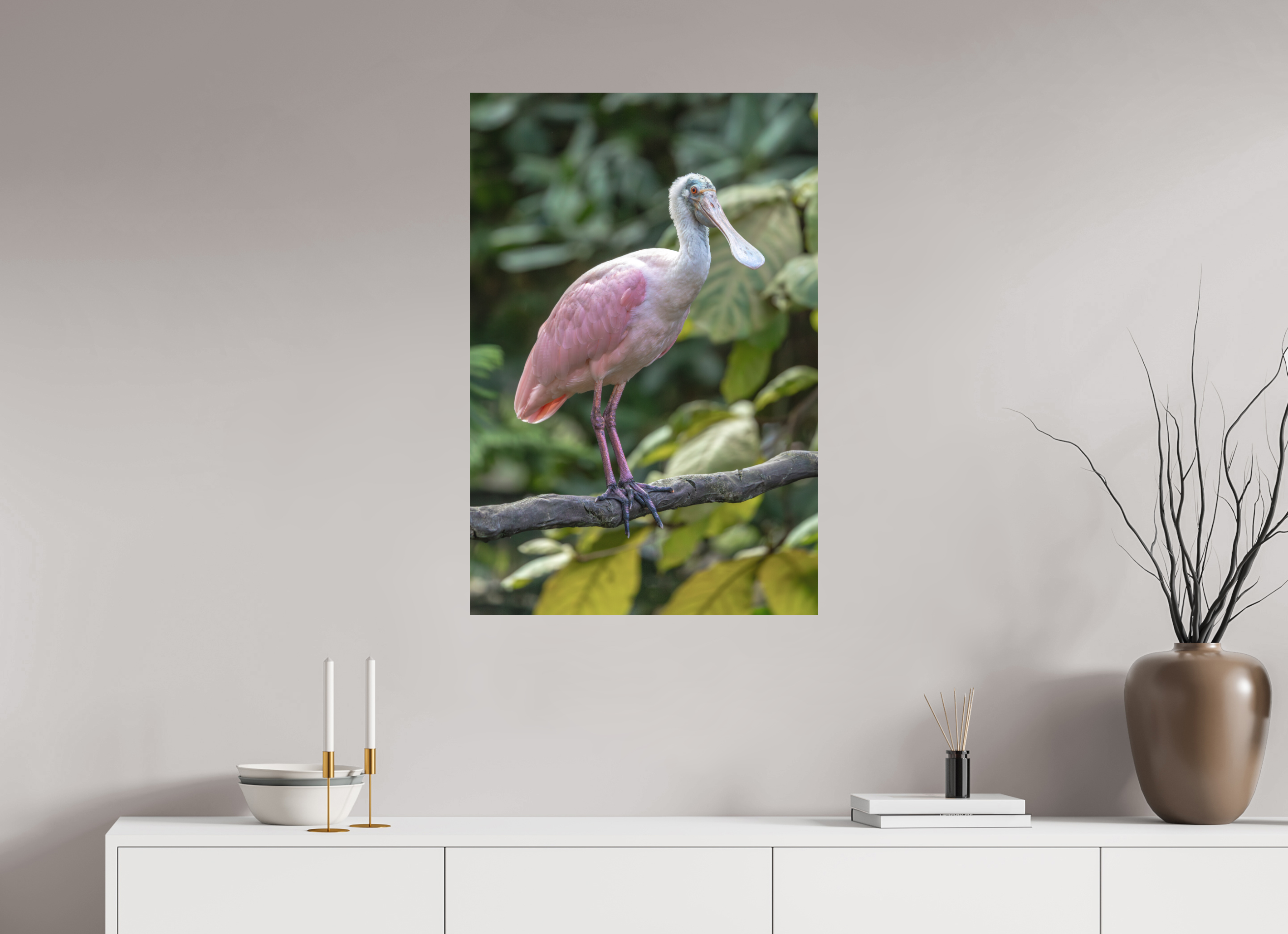 60 x 90 cm, Fine-Art Print Matt Perched in Pink