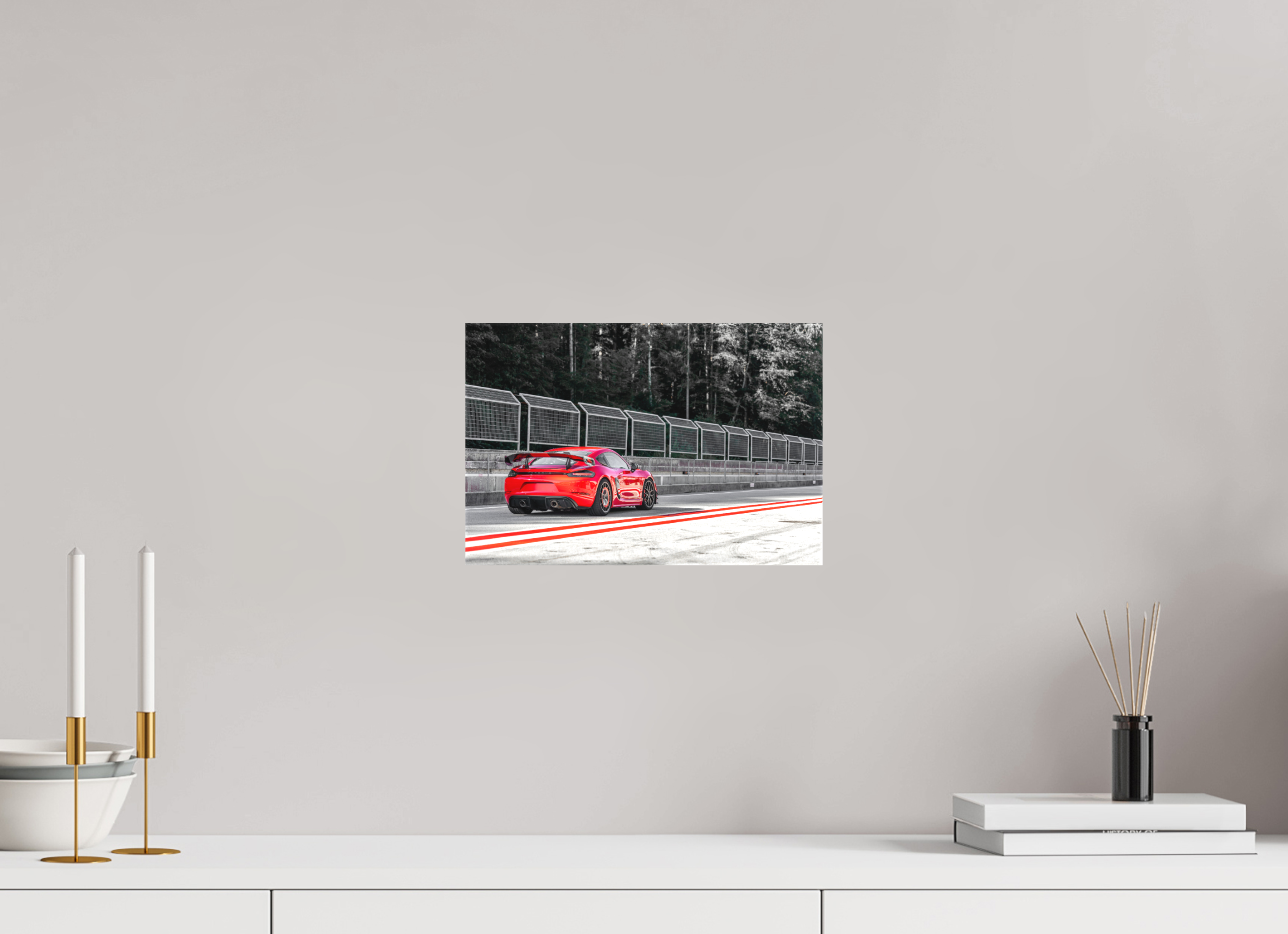 30 x 20 cm, Leinwand Racing in Red