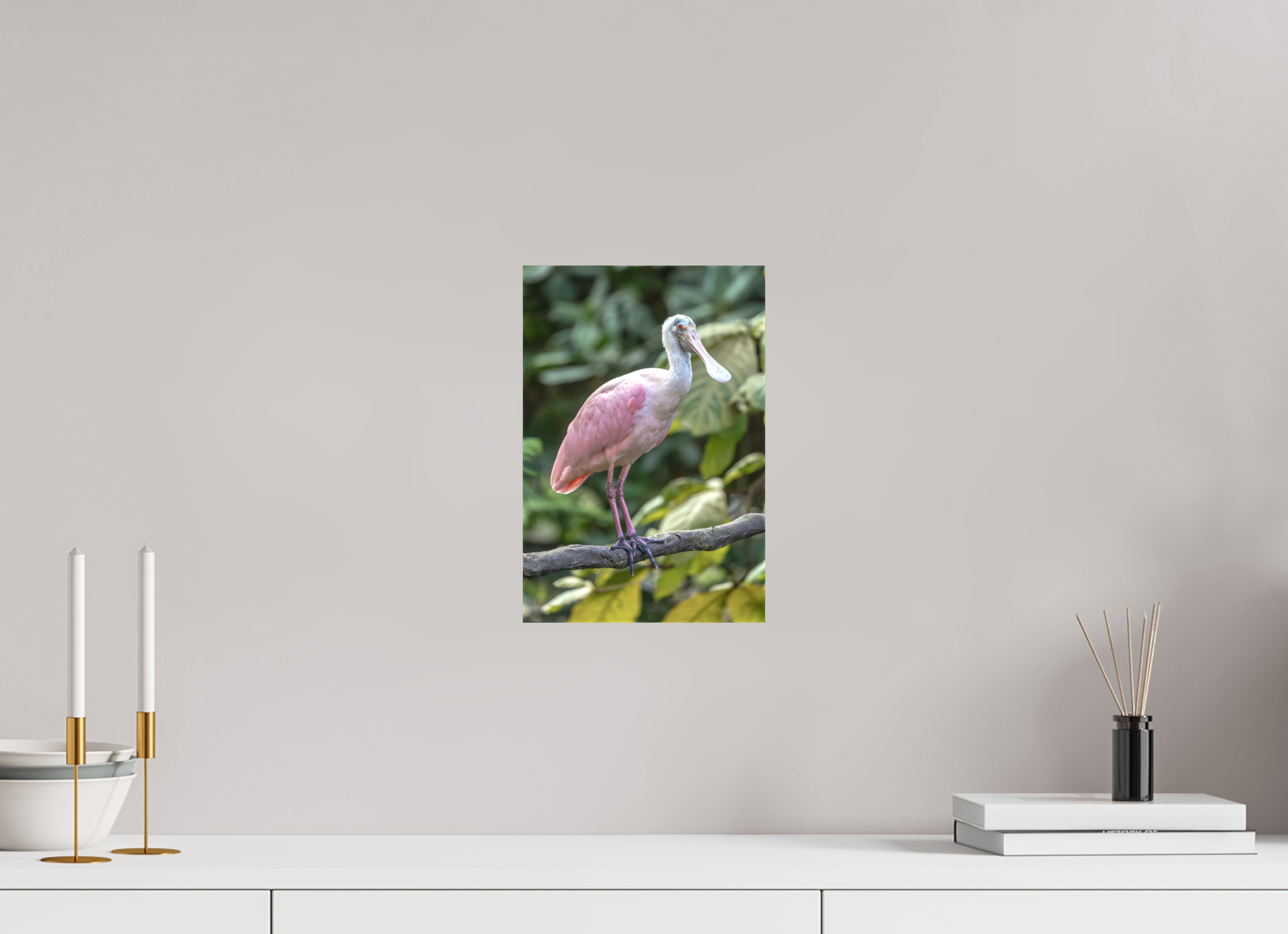 20 x 30 cm, Leinwand Perched in Pink