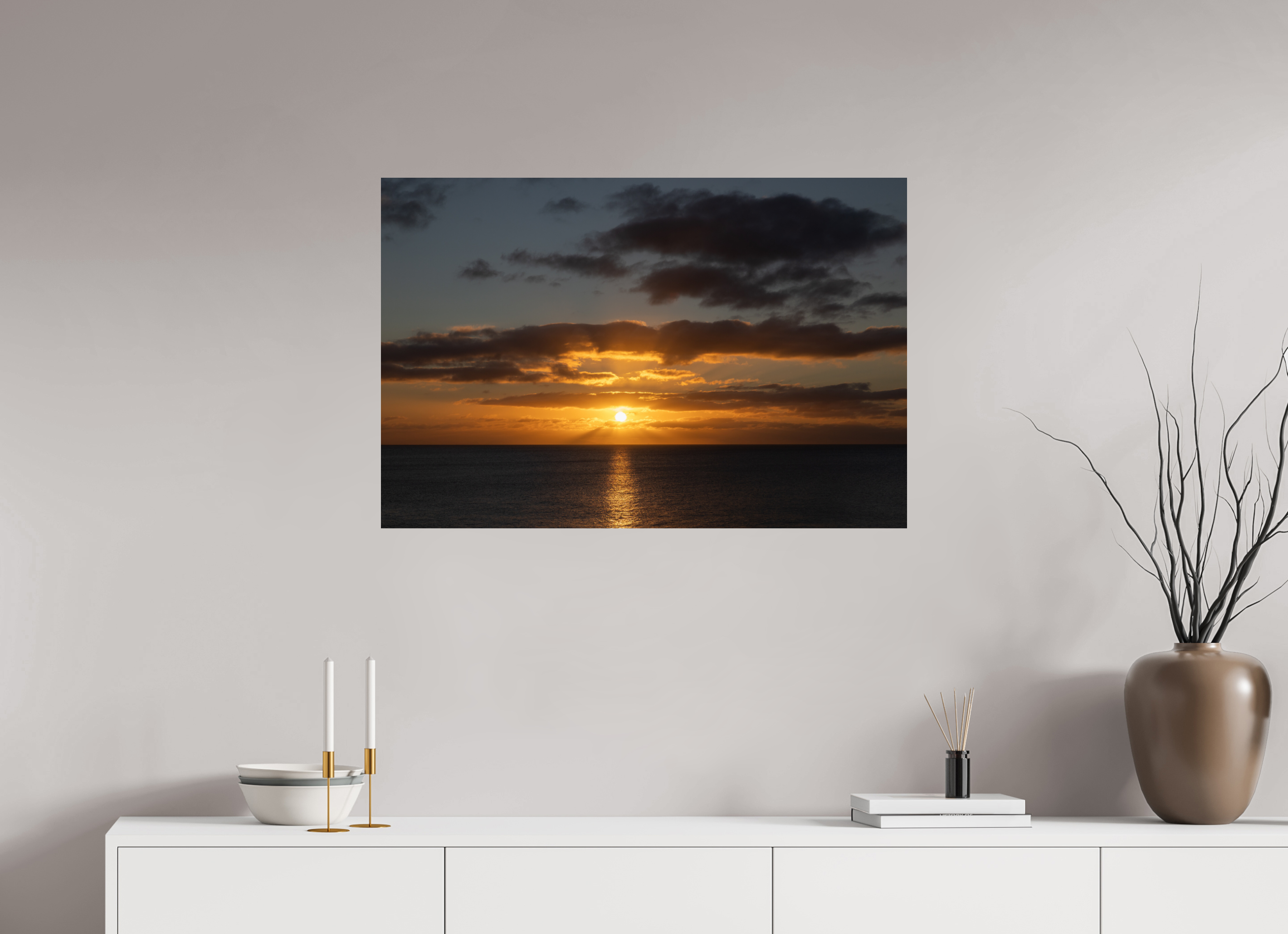 90 x 60 cm, Fine Art Print auf Alu-Dibond Celtic Sunset