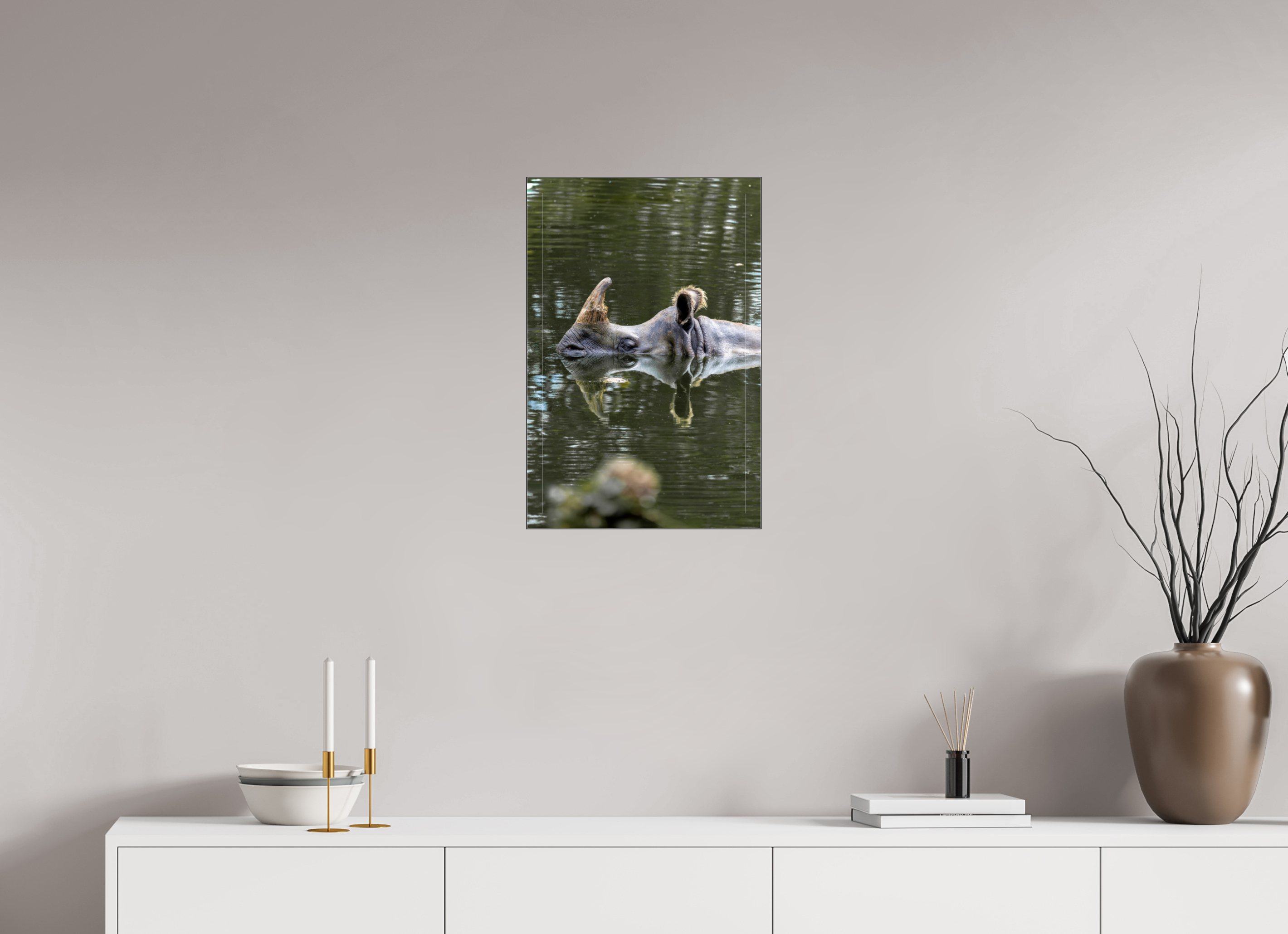 40 x 60 cm, Foto-Abzug hinter Acrylglas glänzend Mirror of the Wild