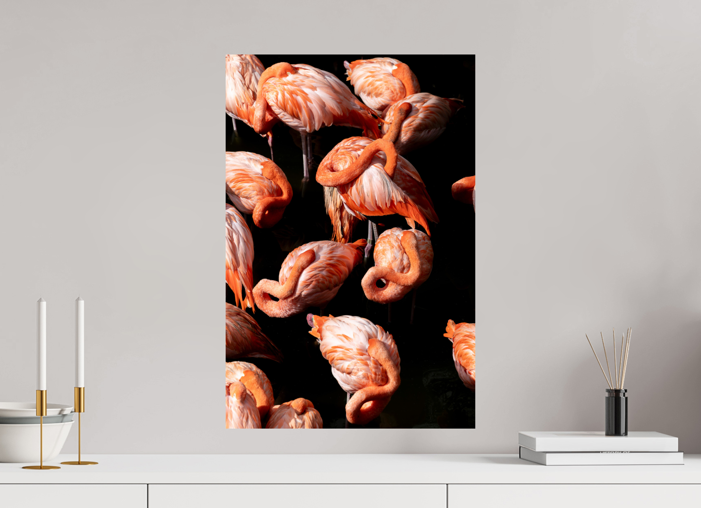 40 x 60 cm, Fine Art Print auf Alu-Dibond Pink on Black