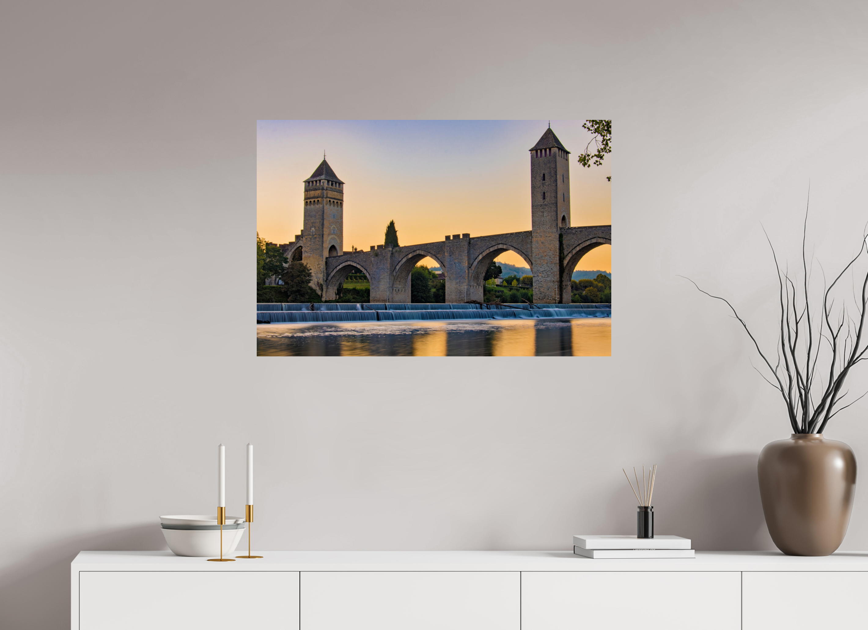 90 x 60 cm, Fine Art Print auf Alu-Dibond Golden Arch