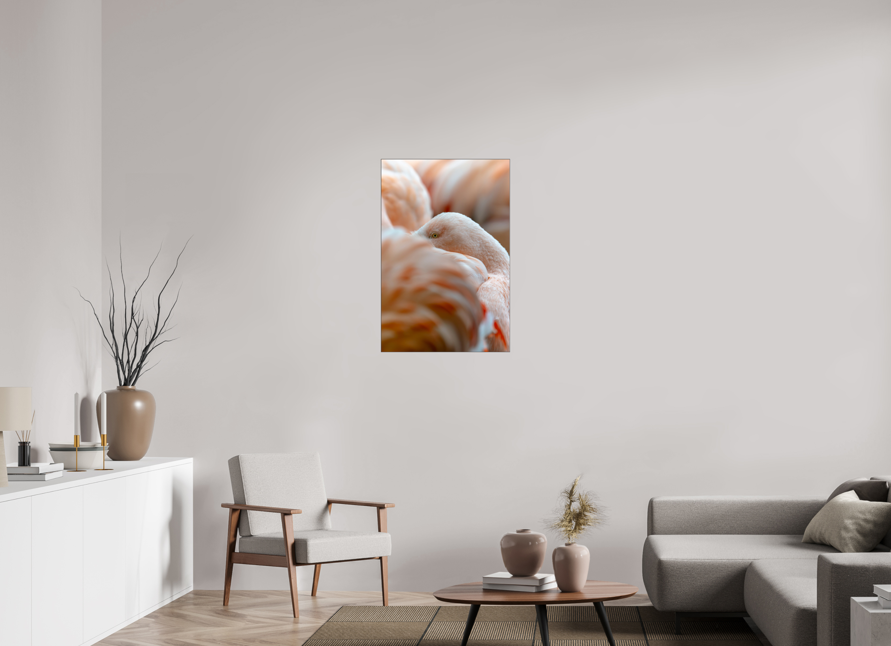 60 x 90 cm, Foto-Abzug hinter Acrylglas glänzend Among the Flock
