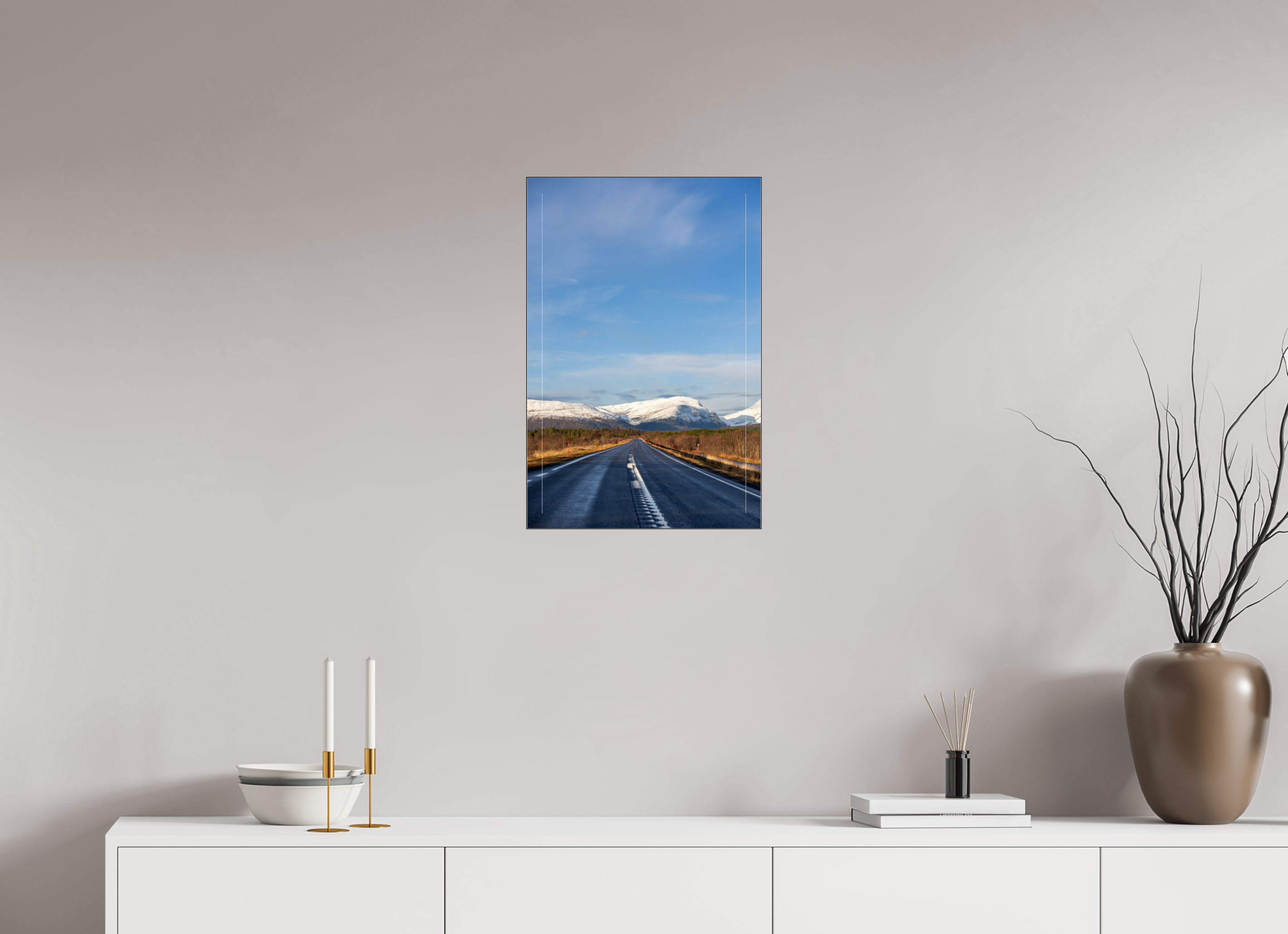 40 x 60 cm, Foto-Abzug hinter Acrylglas glänzend Path to the Peaks