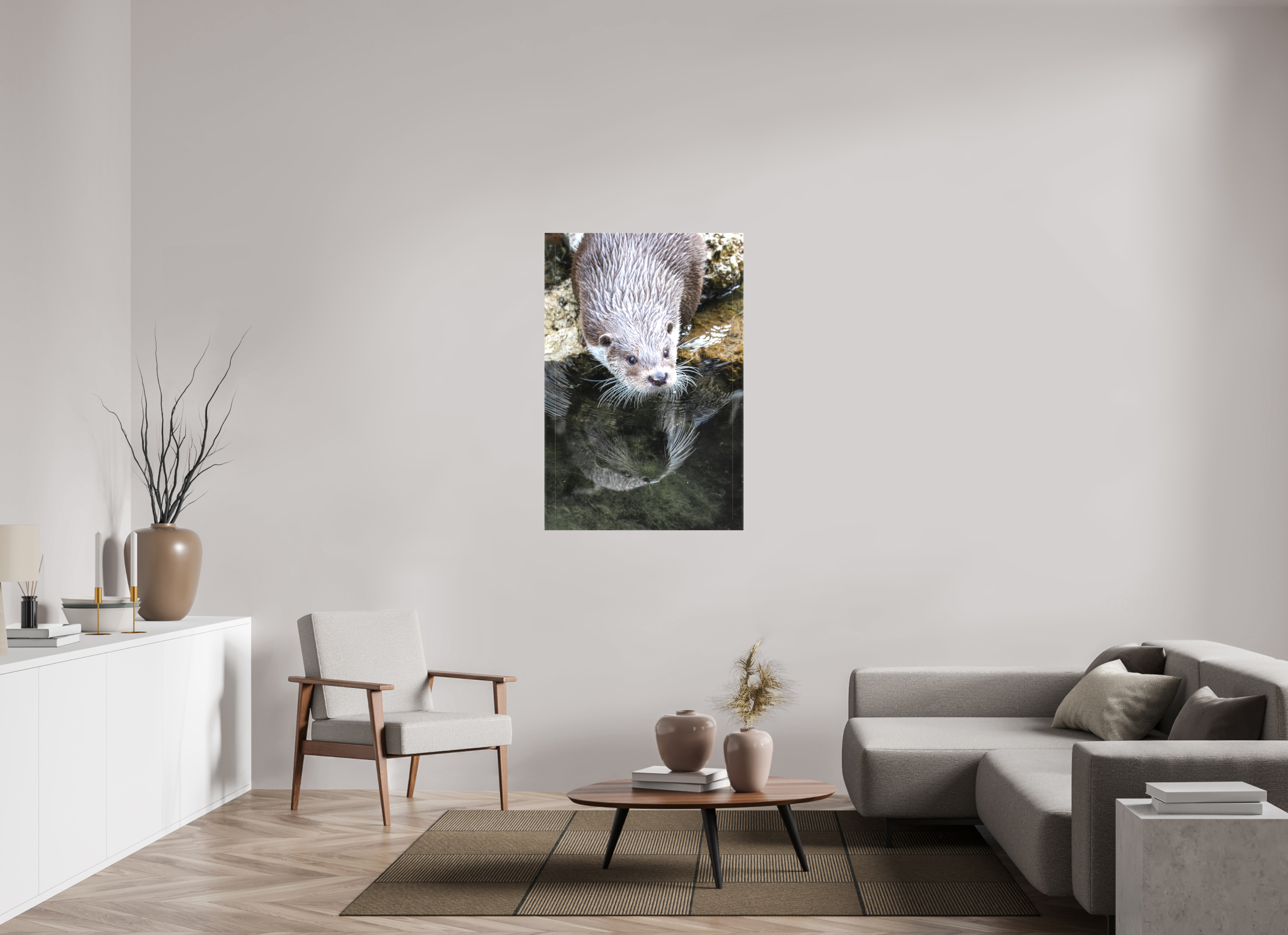 80 x 120 cm, Leinwand Otter Serenity