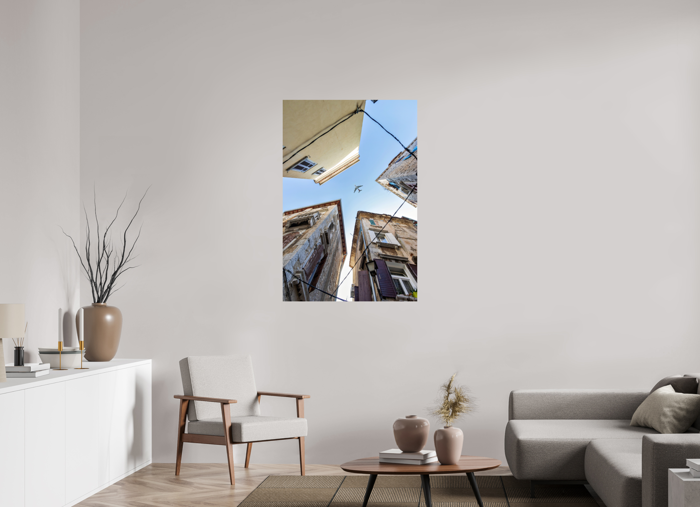 80 x 120 cm, Fine Art Print auf Alu-Dibond Urban Flight
