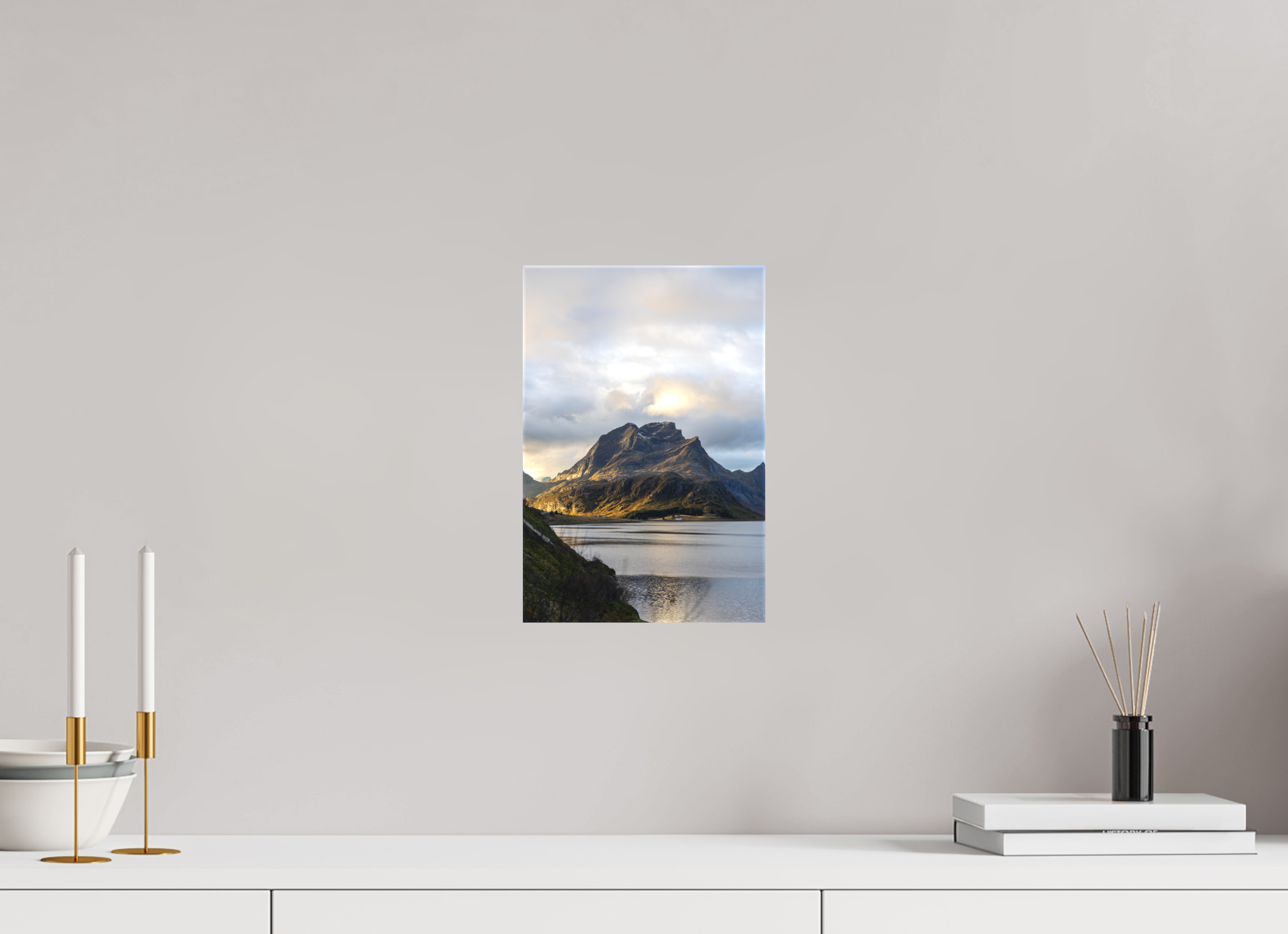 20 x 30 cm, Leinwand Light over the Peaks