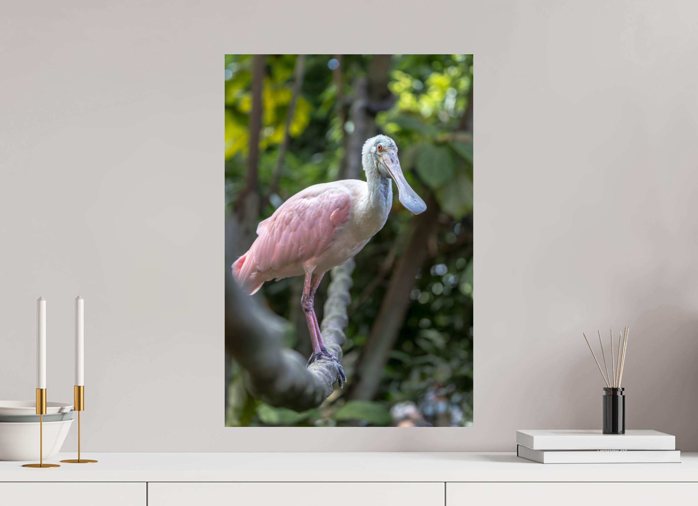 40 x 60 cm, Fine Art Print auf Alu-Dibond Pink in the Jungle