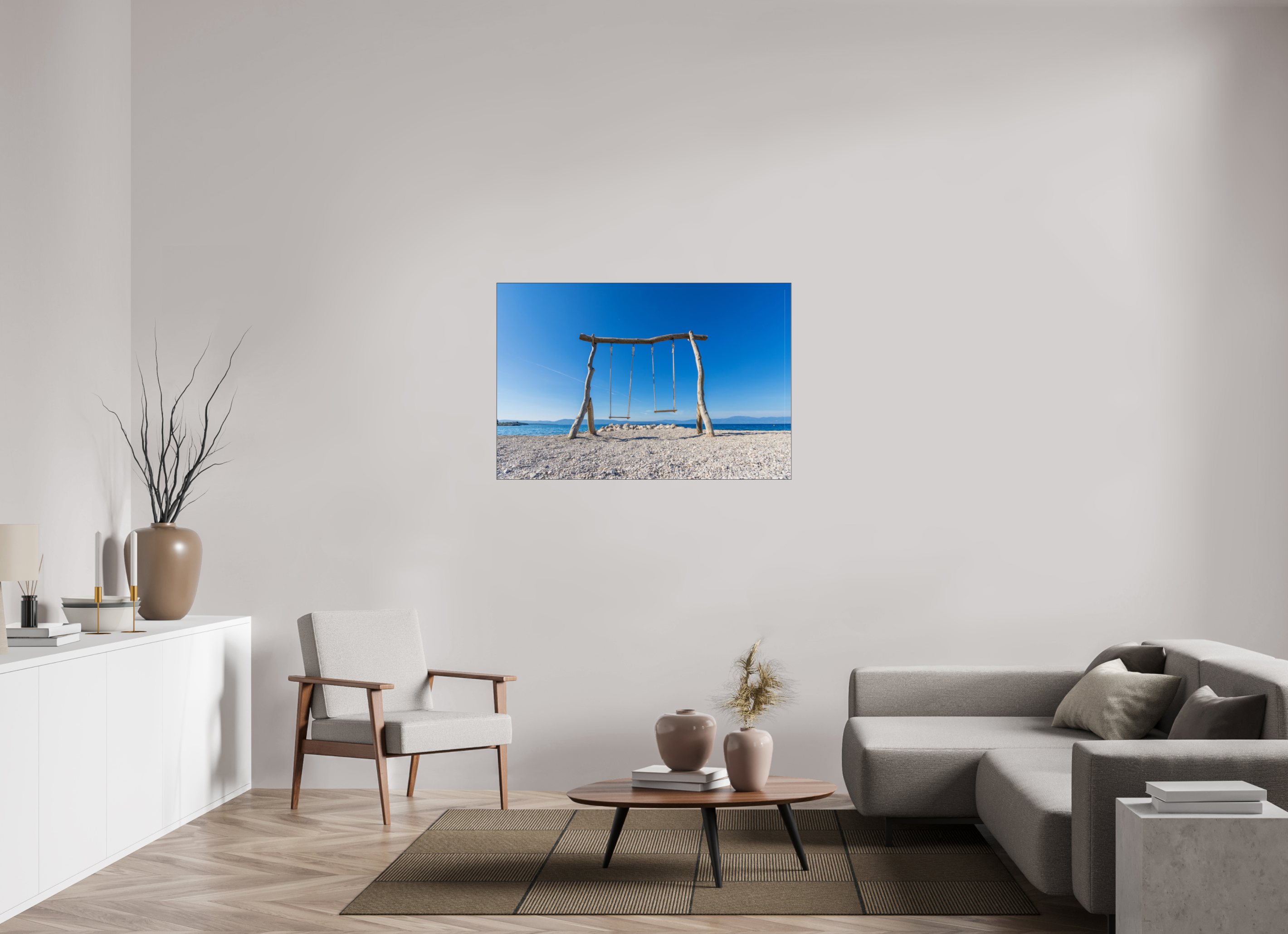 120 x 80 cm, Foto-Abzug hinter Acrylglas glänzend Between Sky and Sea
