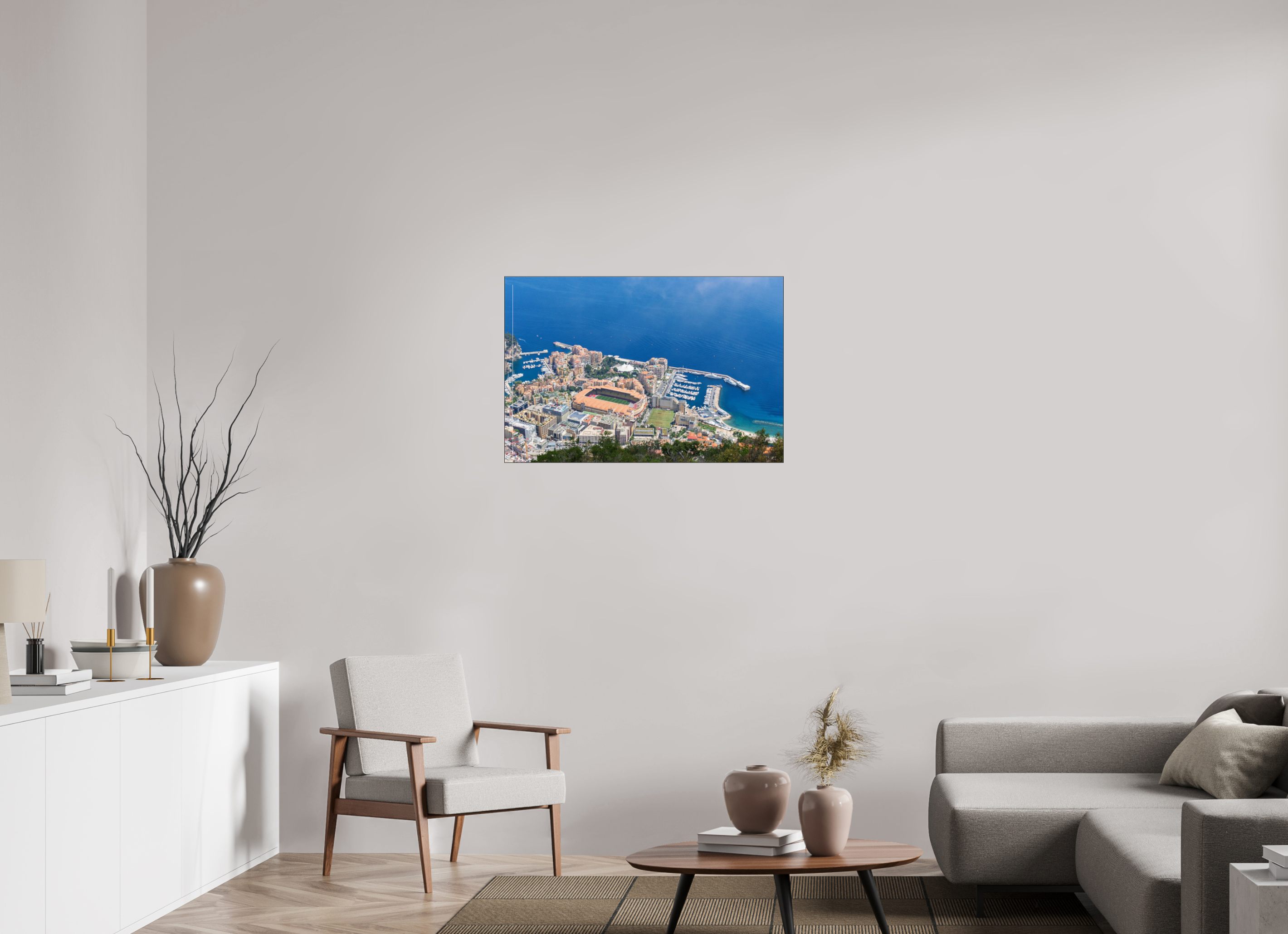 90 x 60 cm, Foto-Abzug hinter Acrylglas glänzend City by the Sea