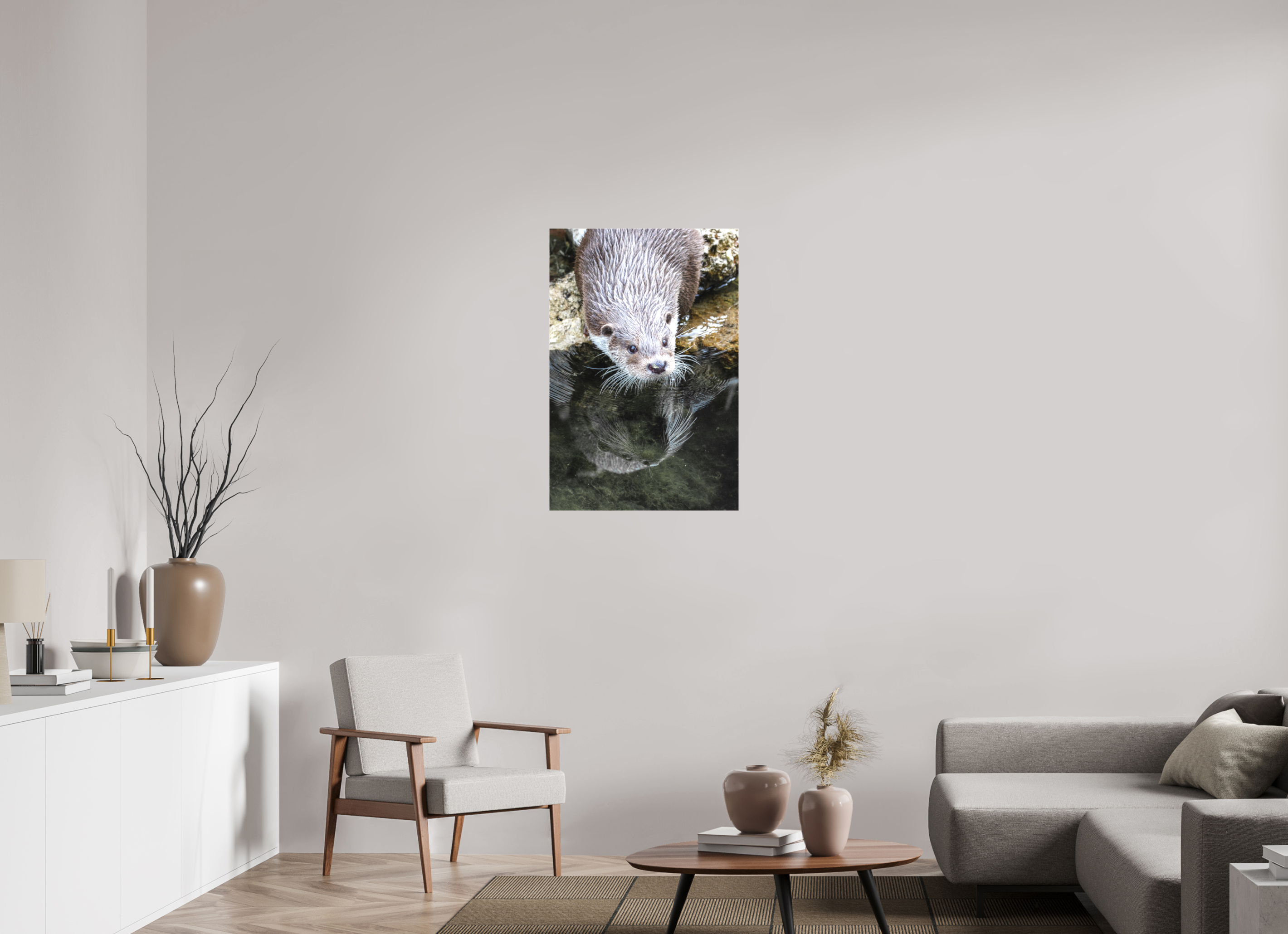 60 x 90 cm, Leinwand Otter Serenity