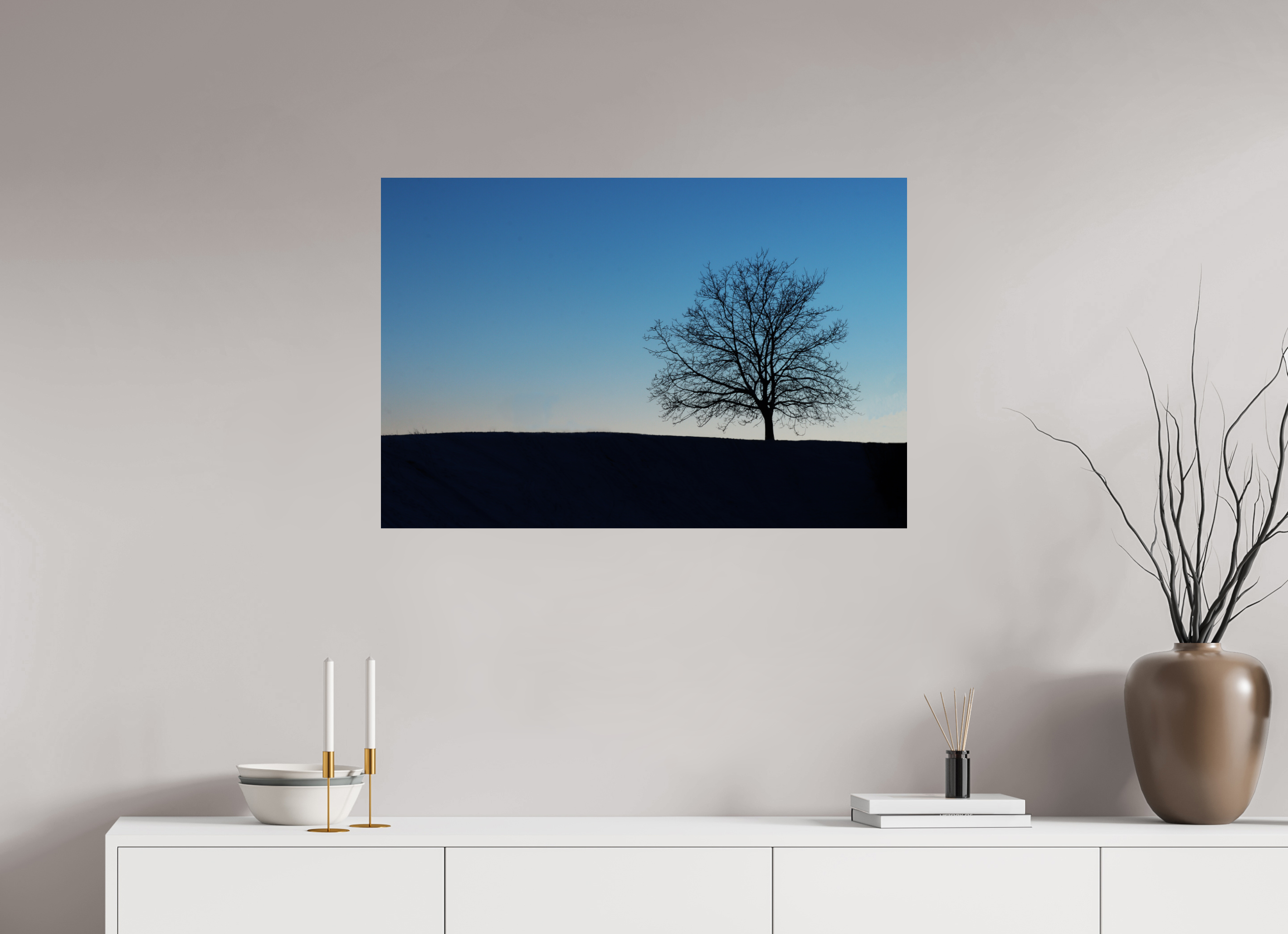 90 x 60 cm, Fine Art Print auf Alu-Dibond Lonely Tree