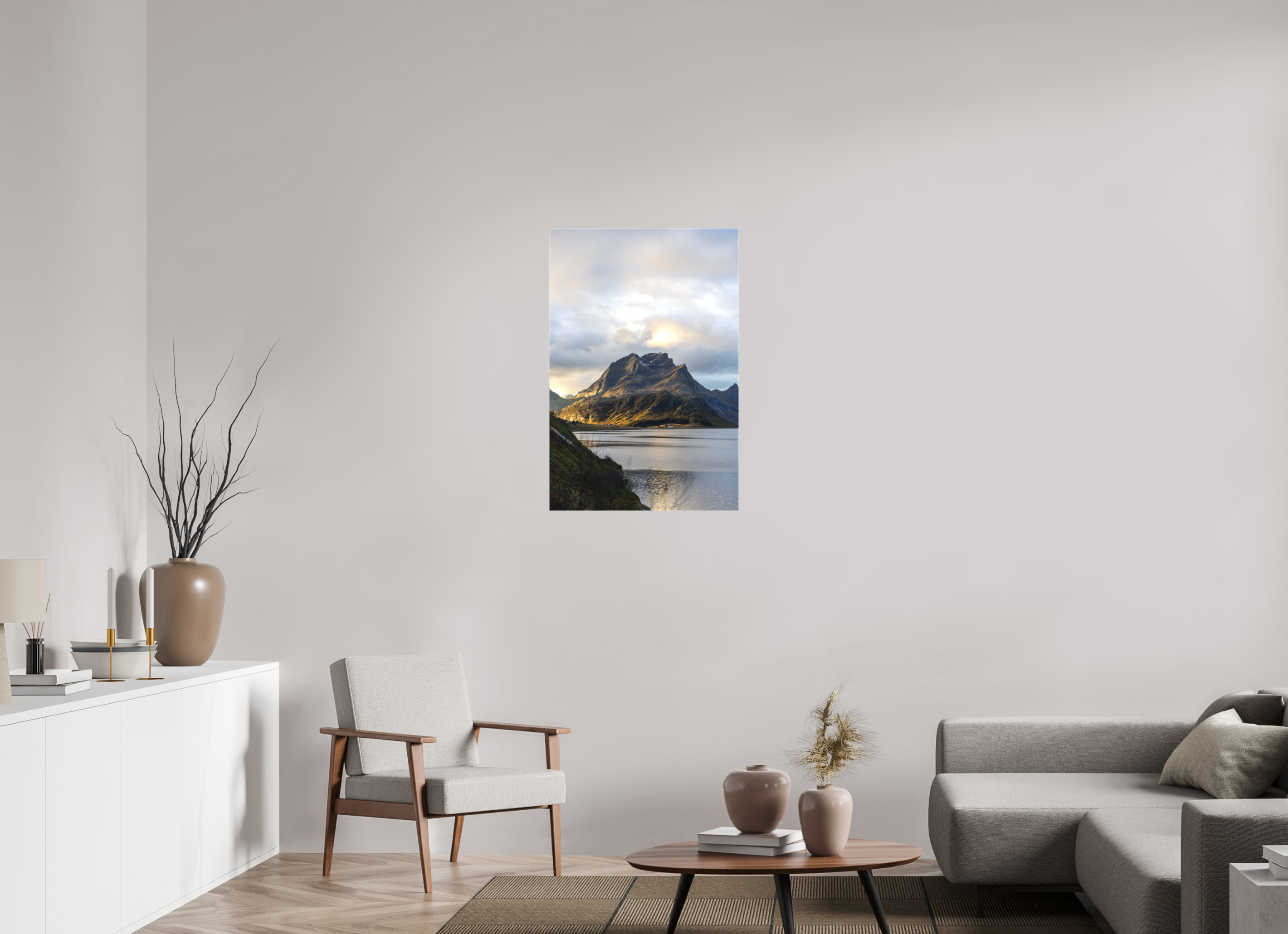 60 x 90 cm, Leinwand Light over the Peaks