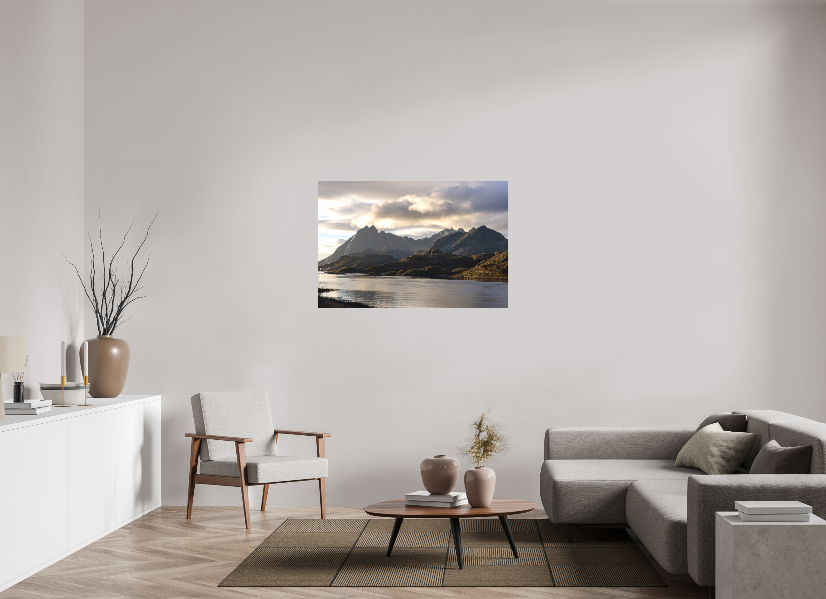 120 x 80 cm, Leinwand Dusk over the Lake