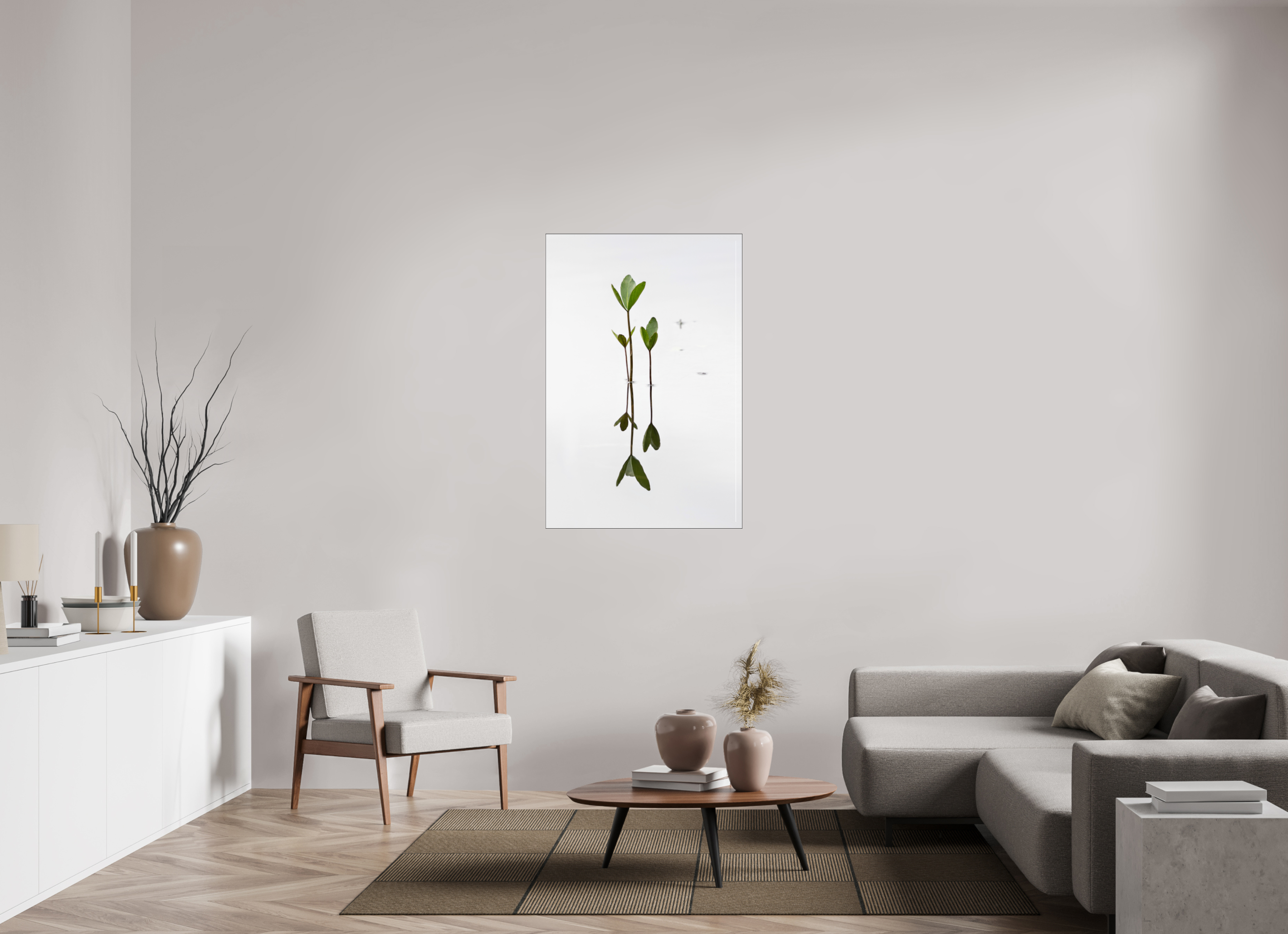 80 x 120 cm, Foto-Abzug hinter Acrylglas glänzend Silent Trio