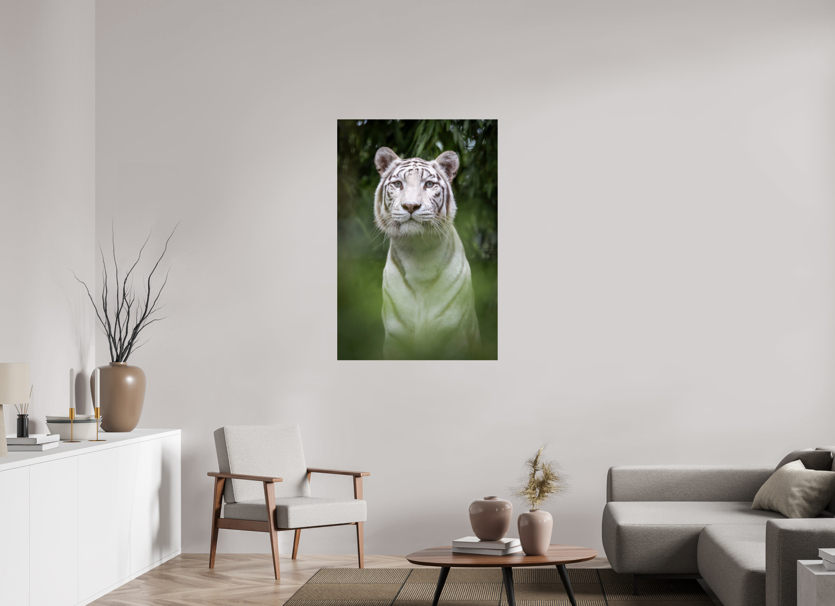 80 x 120 cm, Fine Art Print auf Alu-Dibond Jungle Phantom