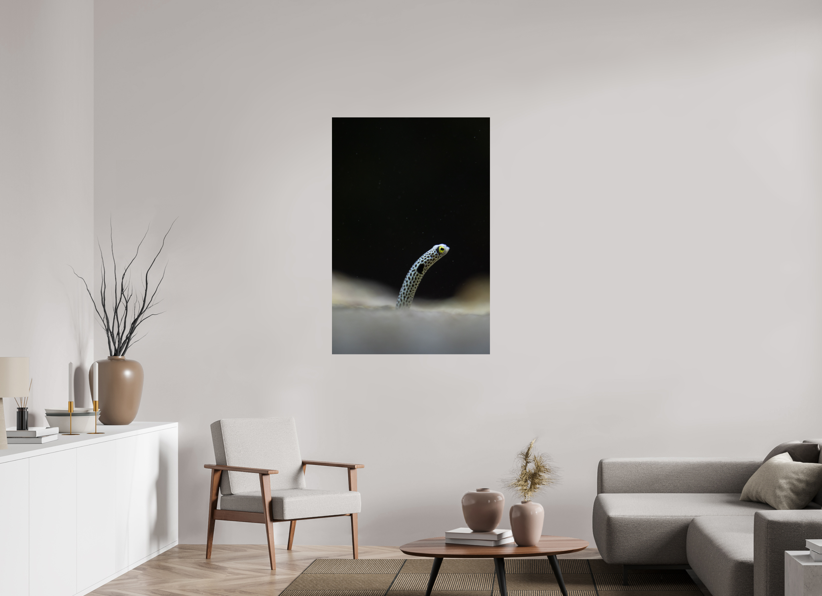 80 x 120 cm, Fine Art Print auf Alu-Dibond Eyes in the Sand