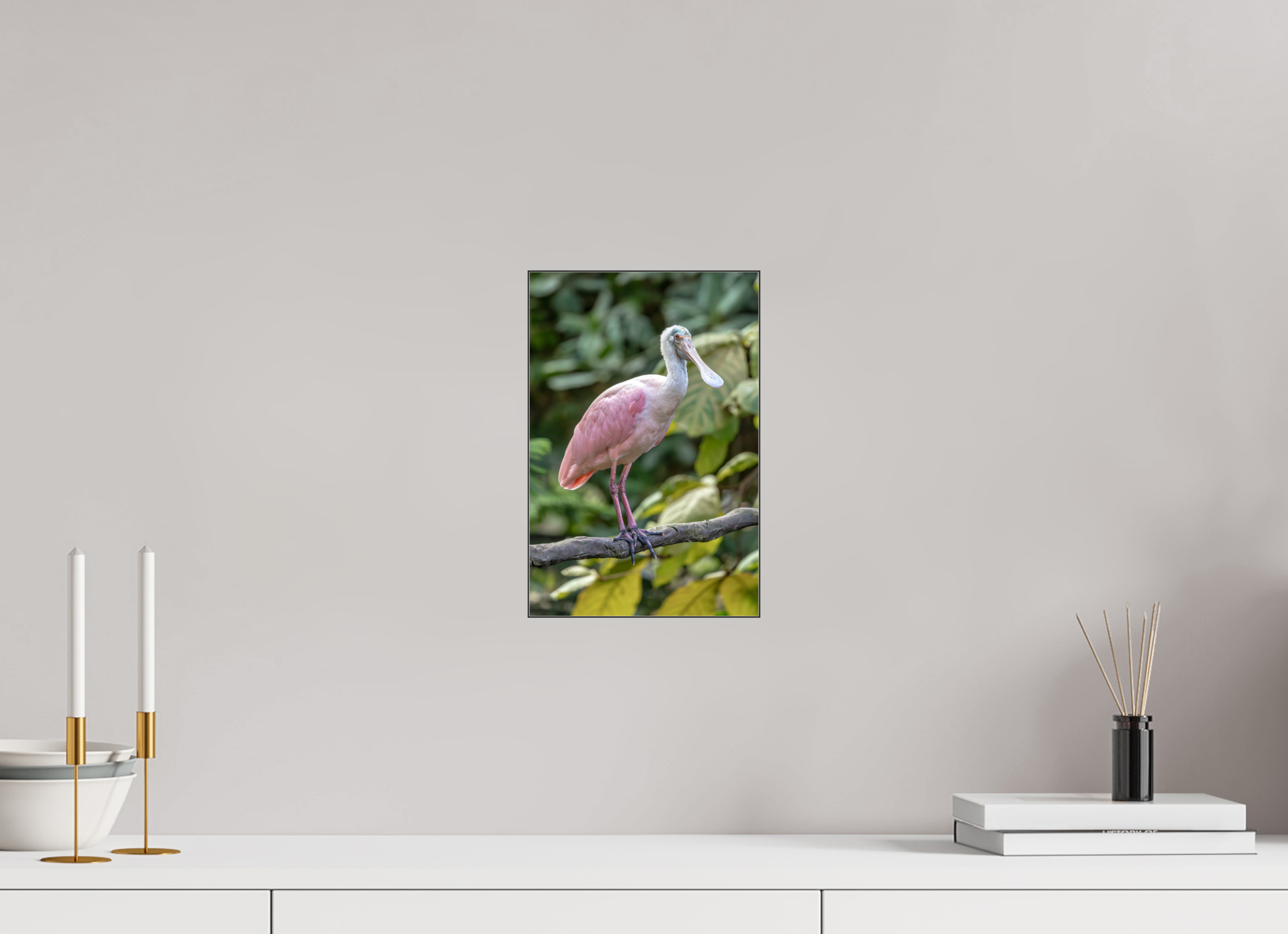 20 x 30 cm, Foto-Abzug hinter Acrylglas glänzend Perched in Pink