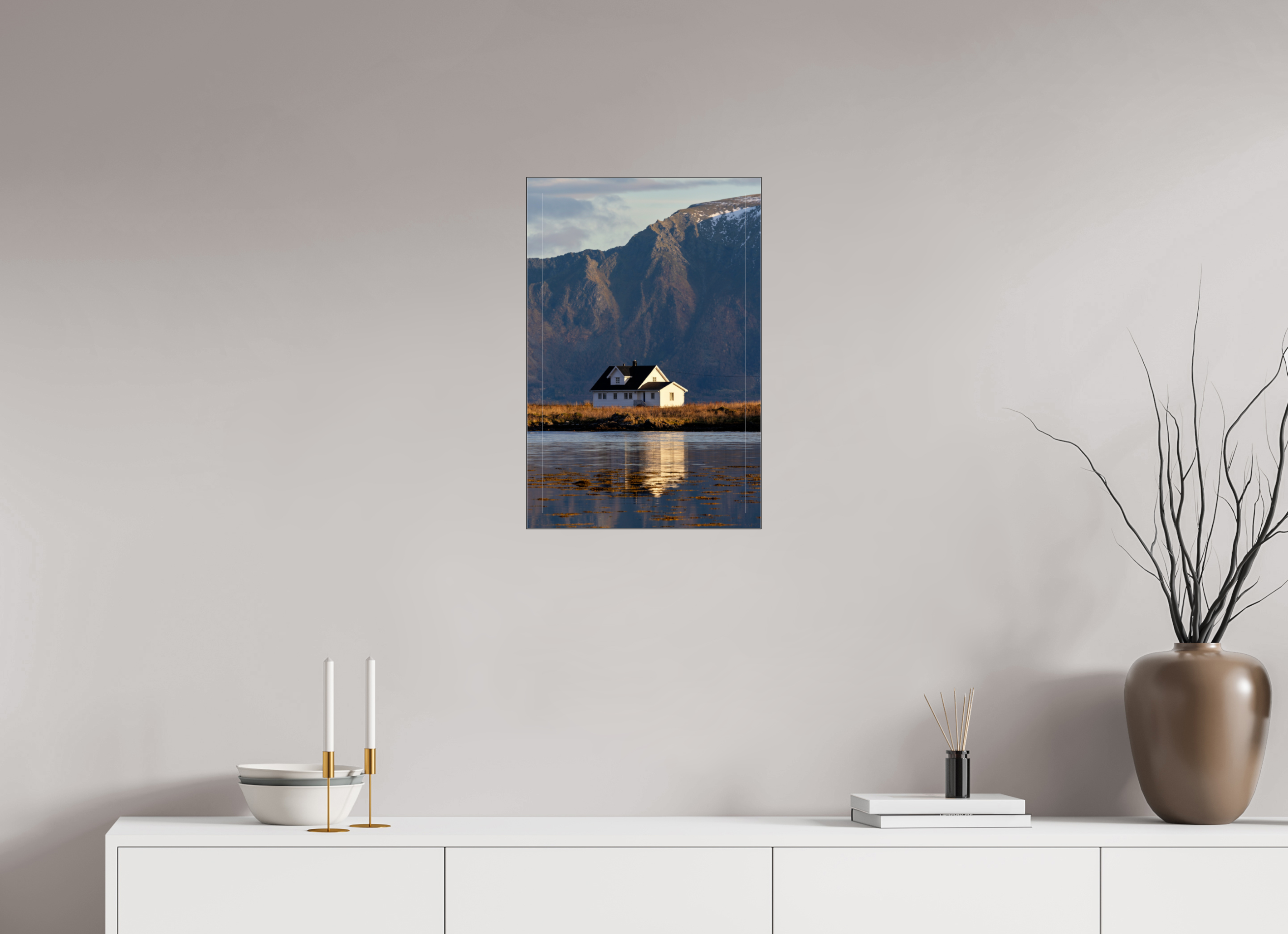 40 x 60 cm, Foto-Abzug hinter Acrylglas glänzend House by the Sea