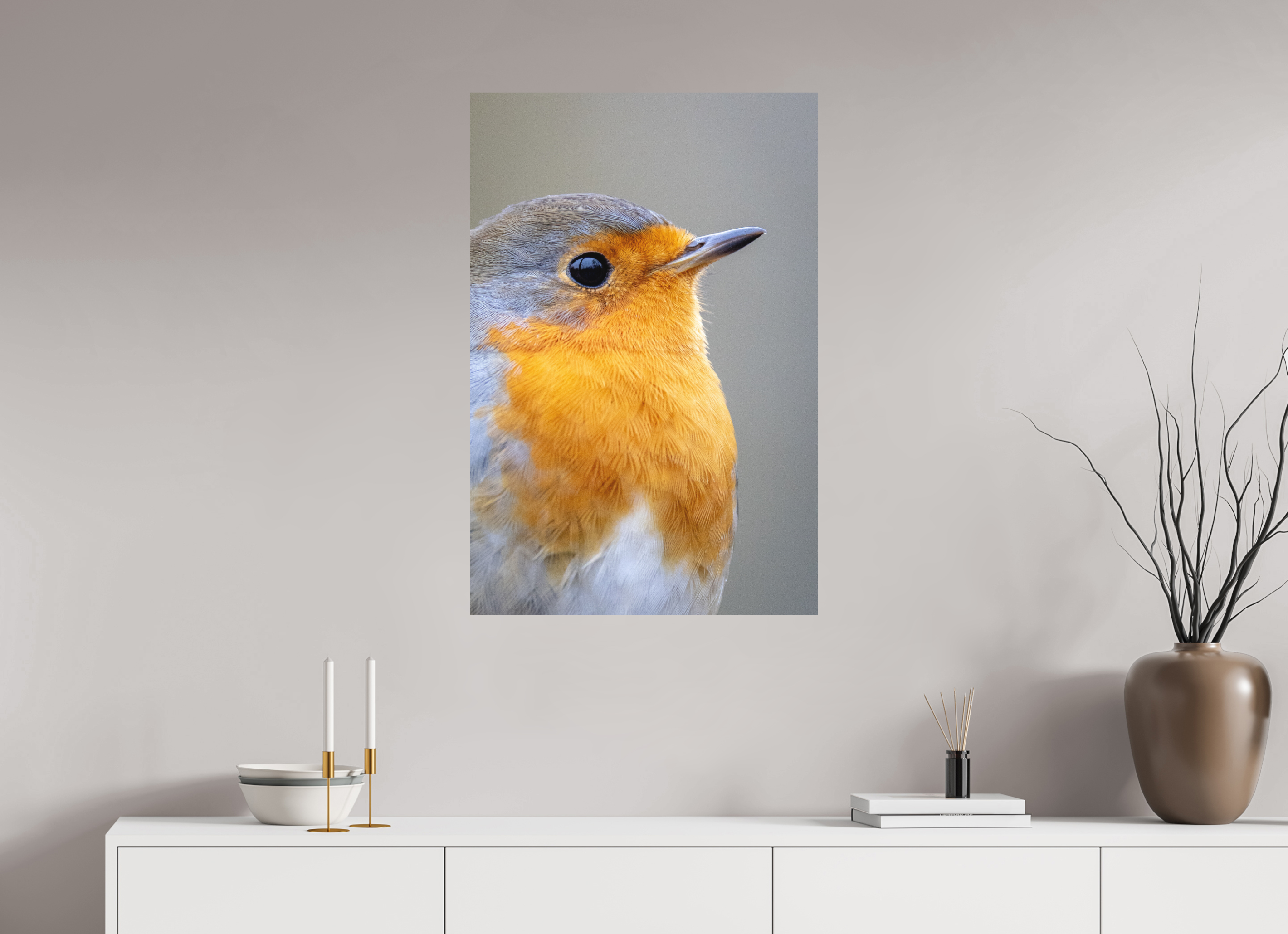 60 x 90 cm, Fine-Art Matt Robin Portrait