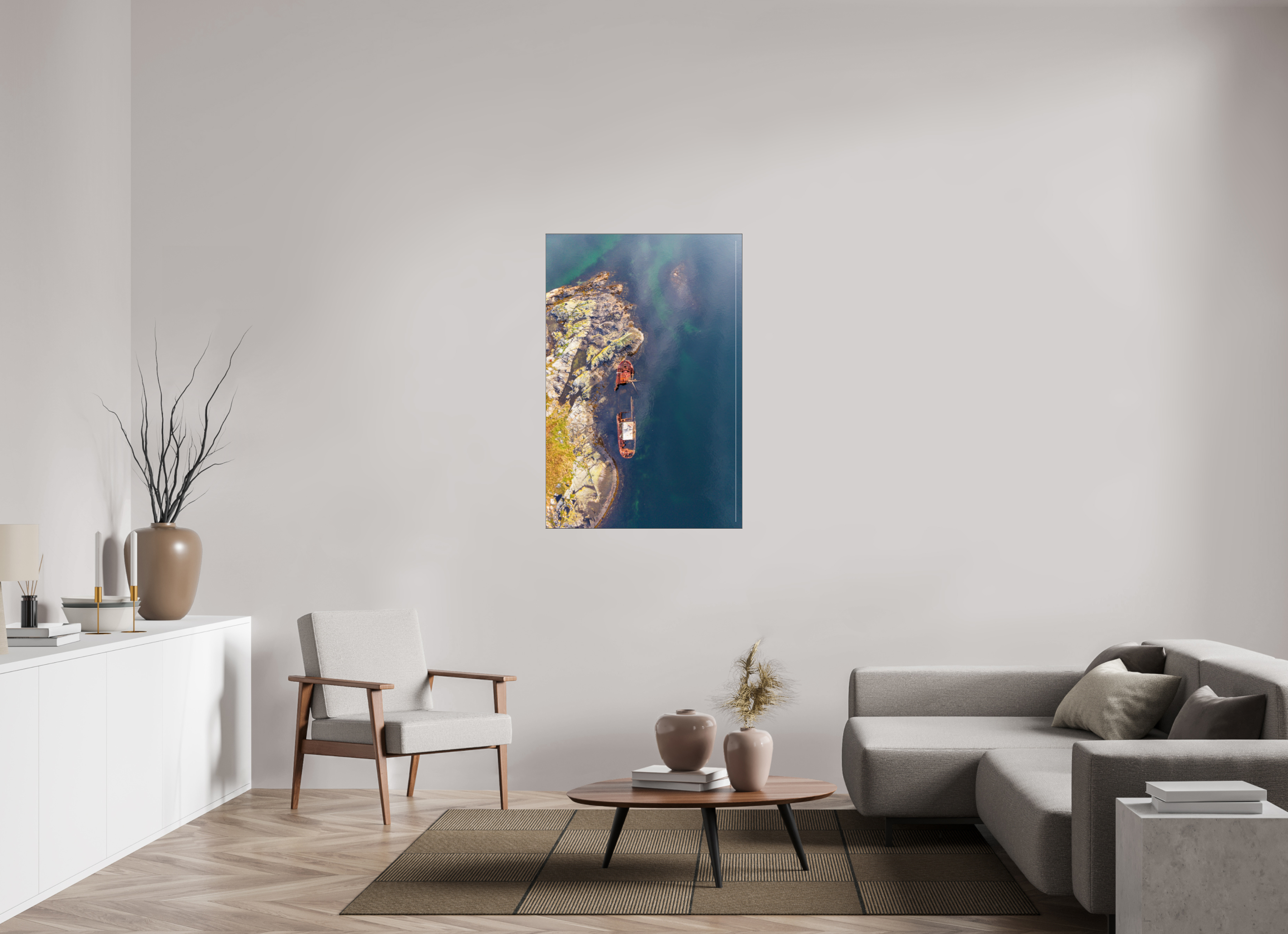 80 x 120 cm, Foto-Abzug hinter Acrylglas glänzend Coastal Relic