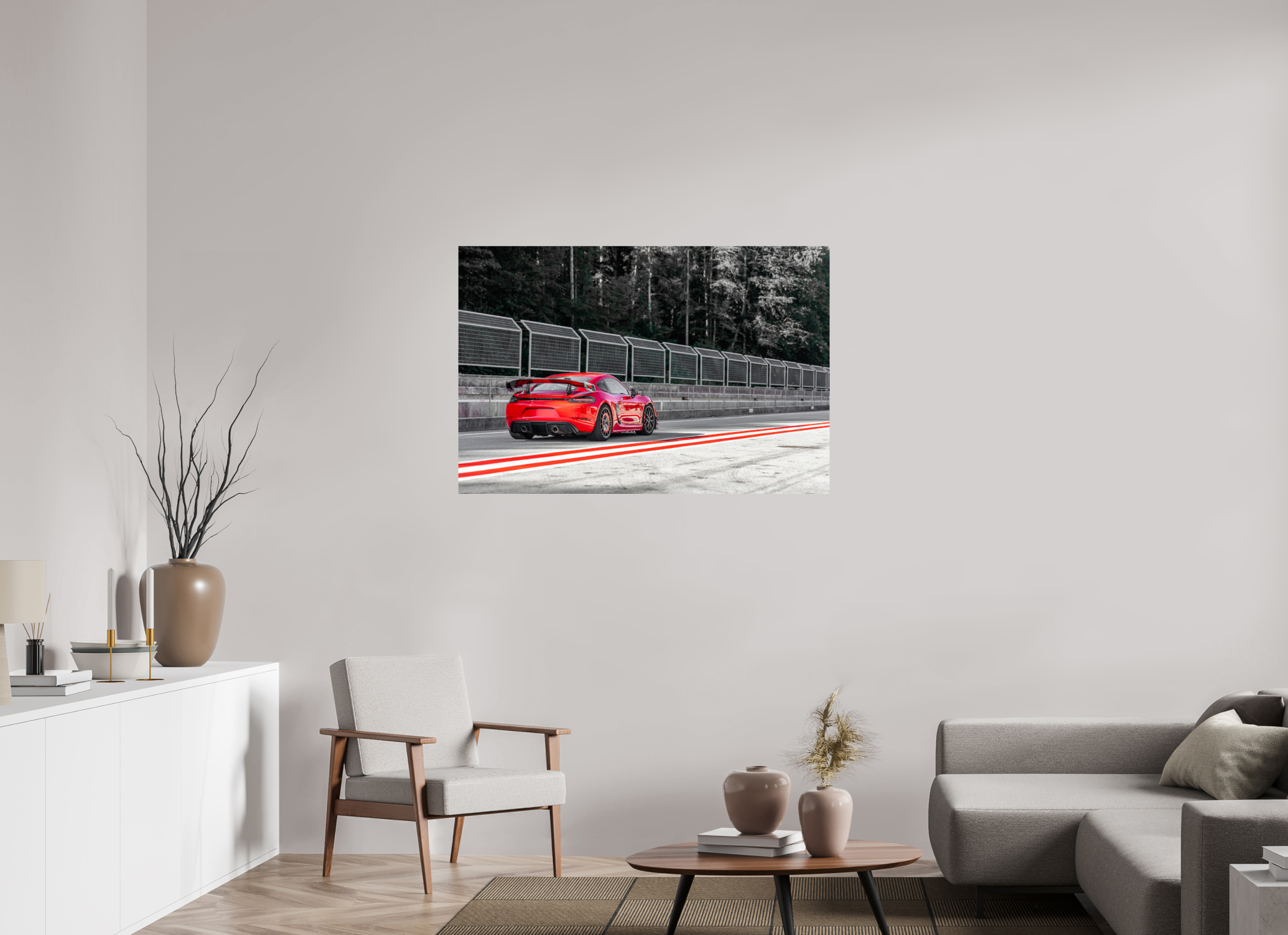 120 x 80 cm, Fine Art Print auf Alu-Dibond Racing in Red