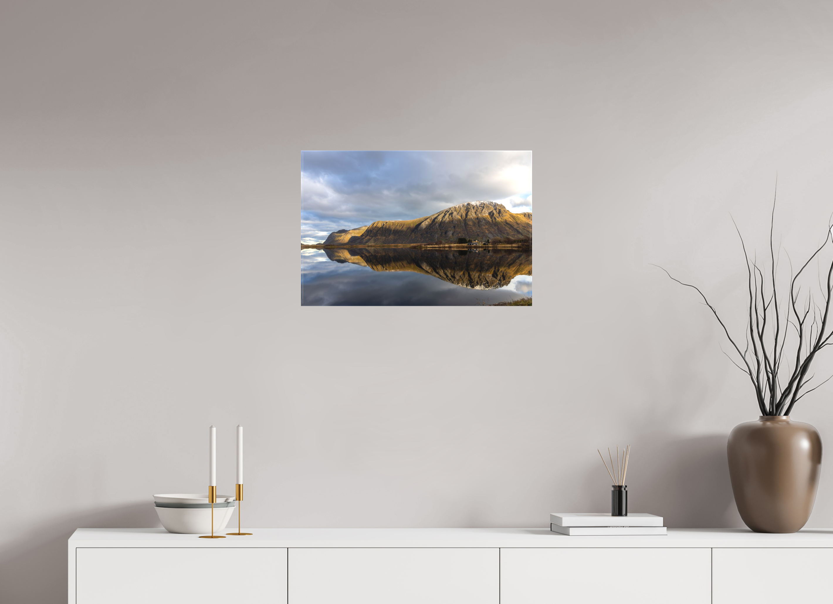 60 x 40 cm, Leinwand Mirror Mountains