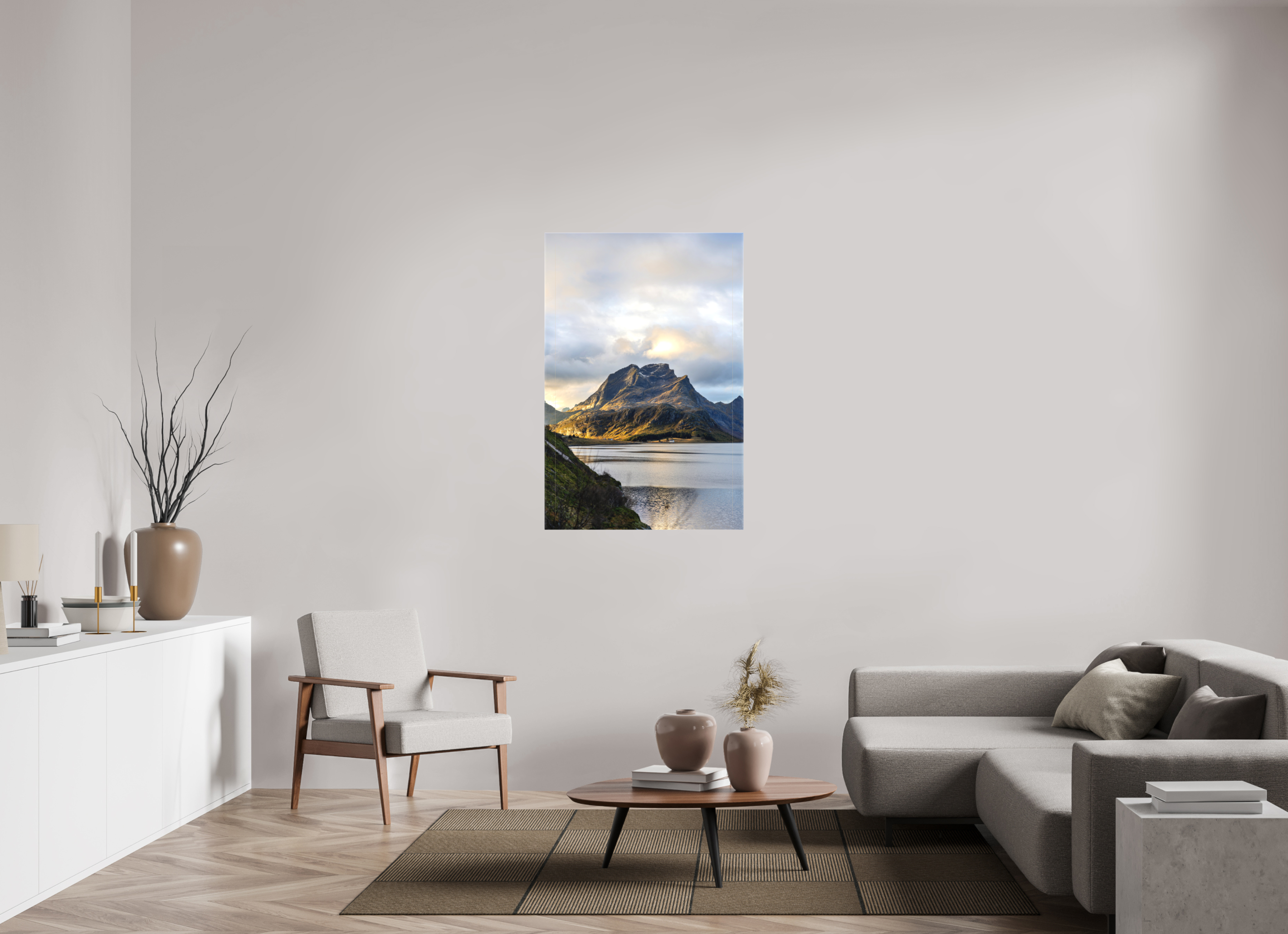 80 x 120 cm, Leinwand Light over the Peaks