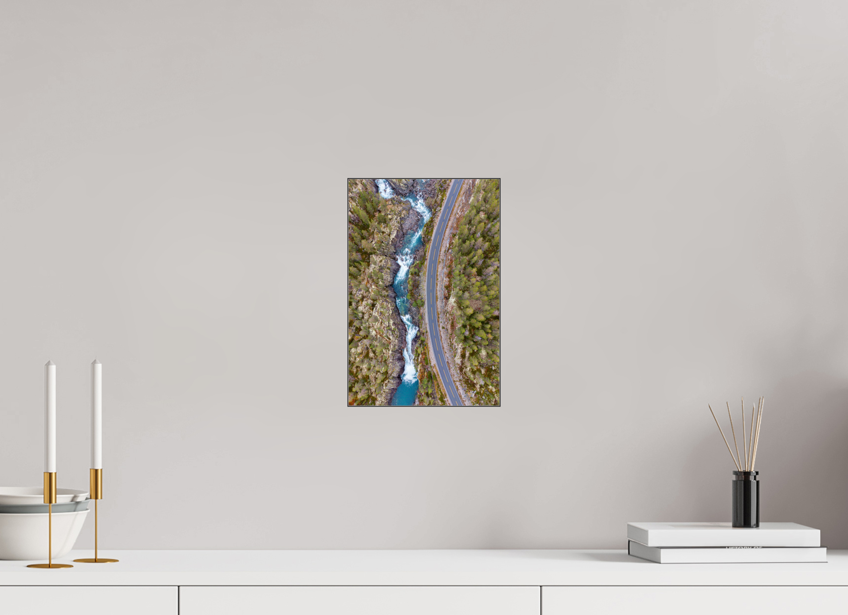 20 x 30 cm, Foto-Abzug hinter Acrylglas glänzend Aerial Rapids