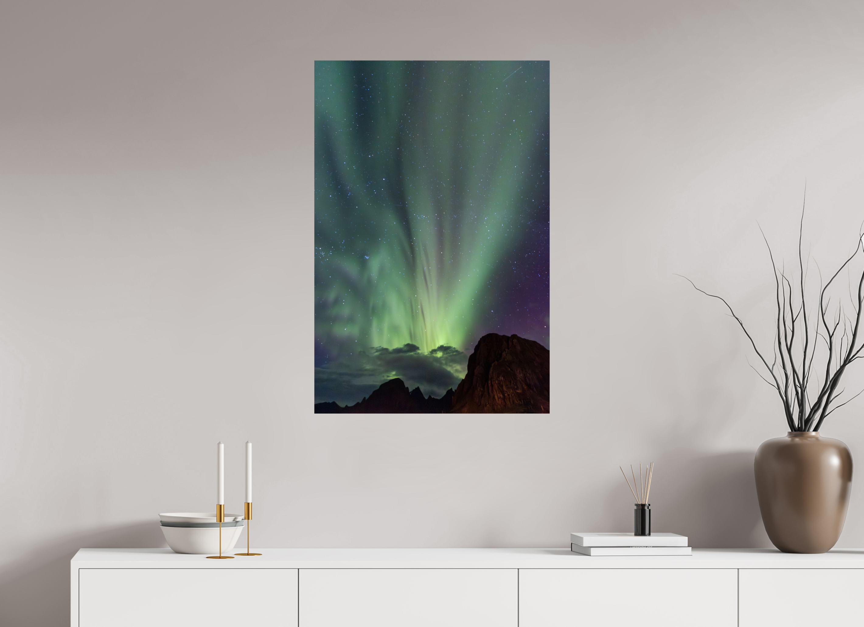 60 x 90 cm, Fine Art Print auf Alu-Dibond Polar Nights