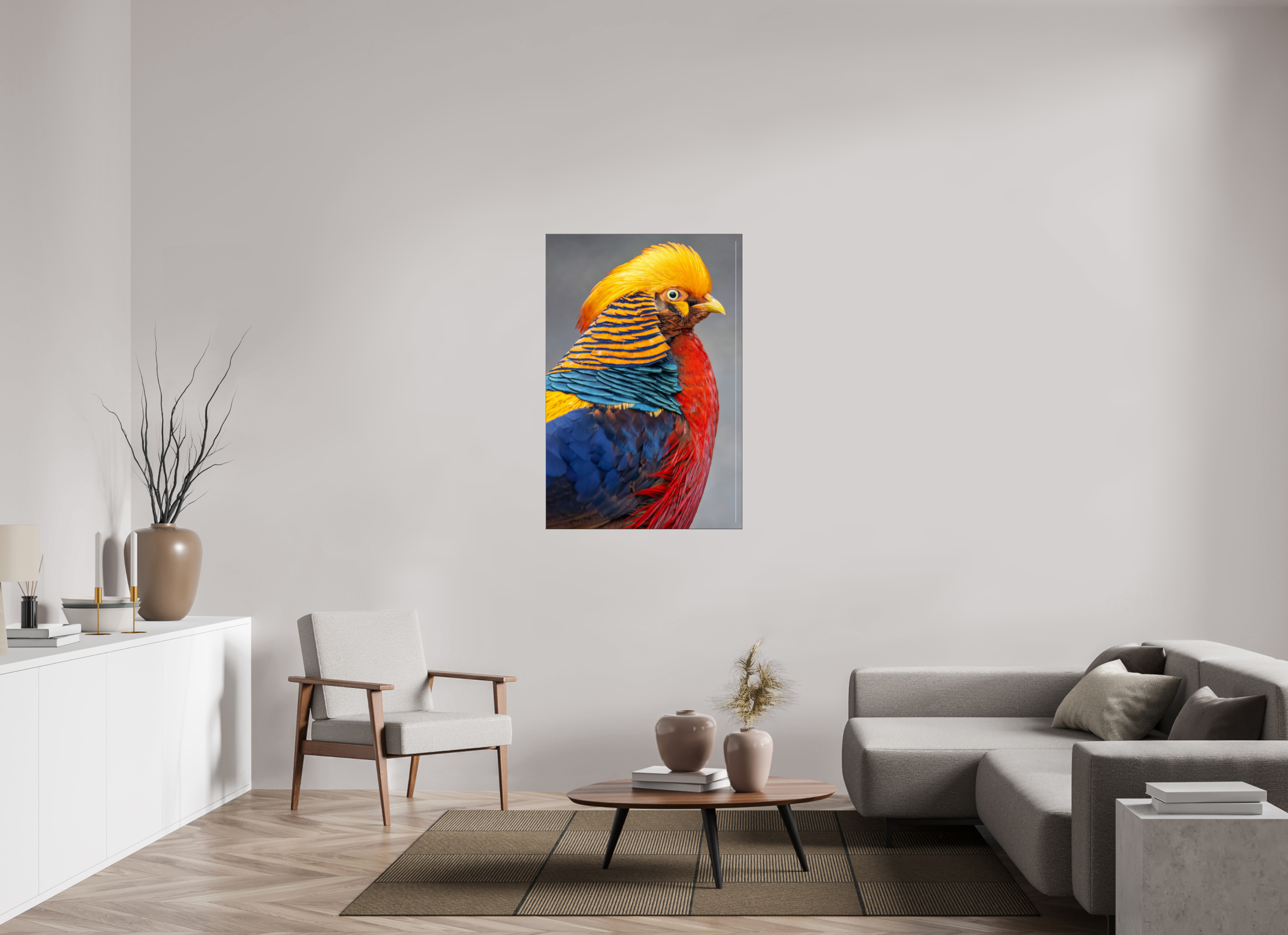 80 x 120 cm, Foto-Abzug hinter Acrylglas glänzend Golden Majesty