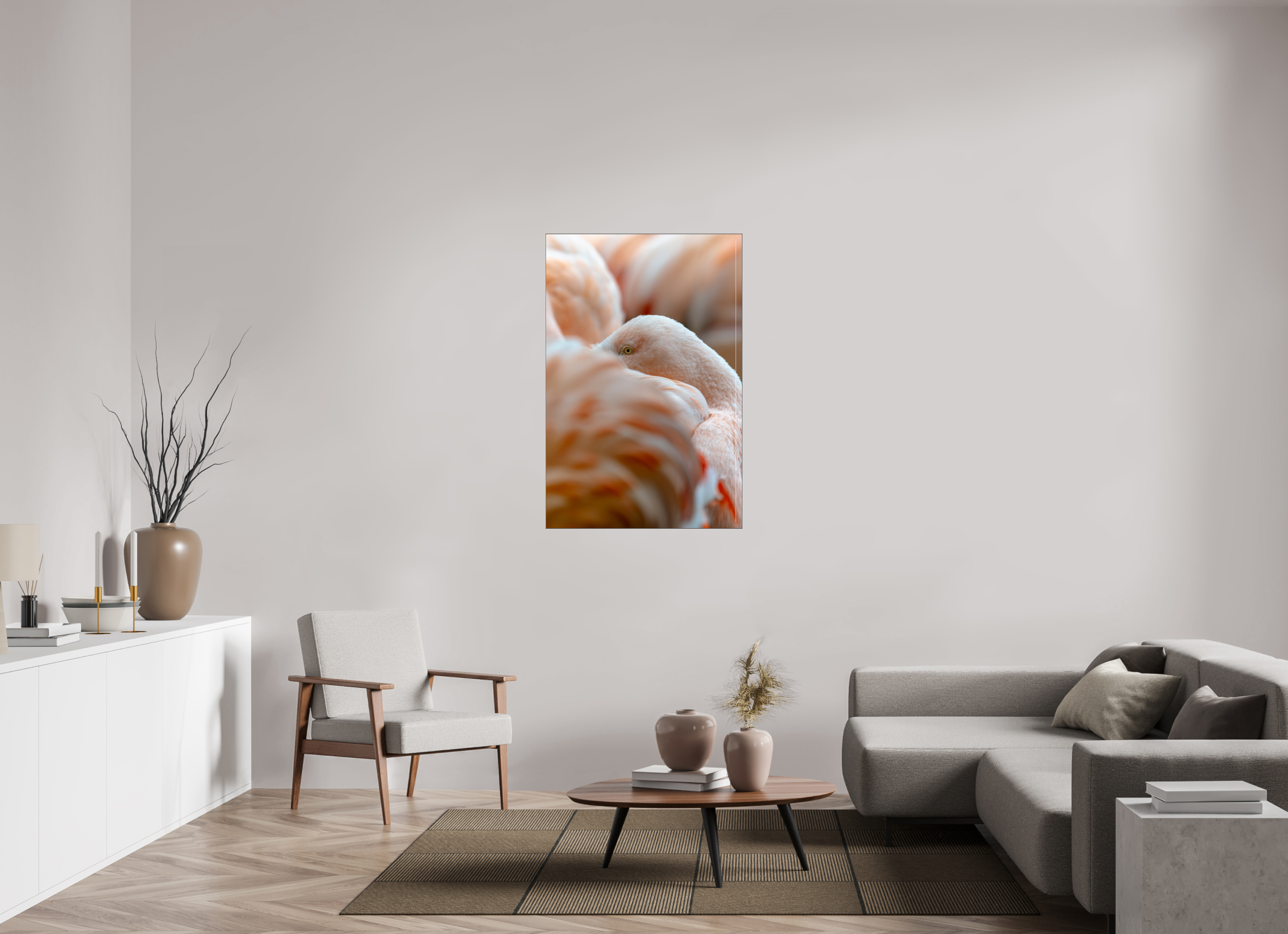 80 x 120 cm, Foto-Abzug hinter Acrylglas glänzend Among the Flock