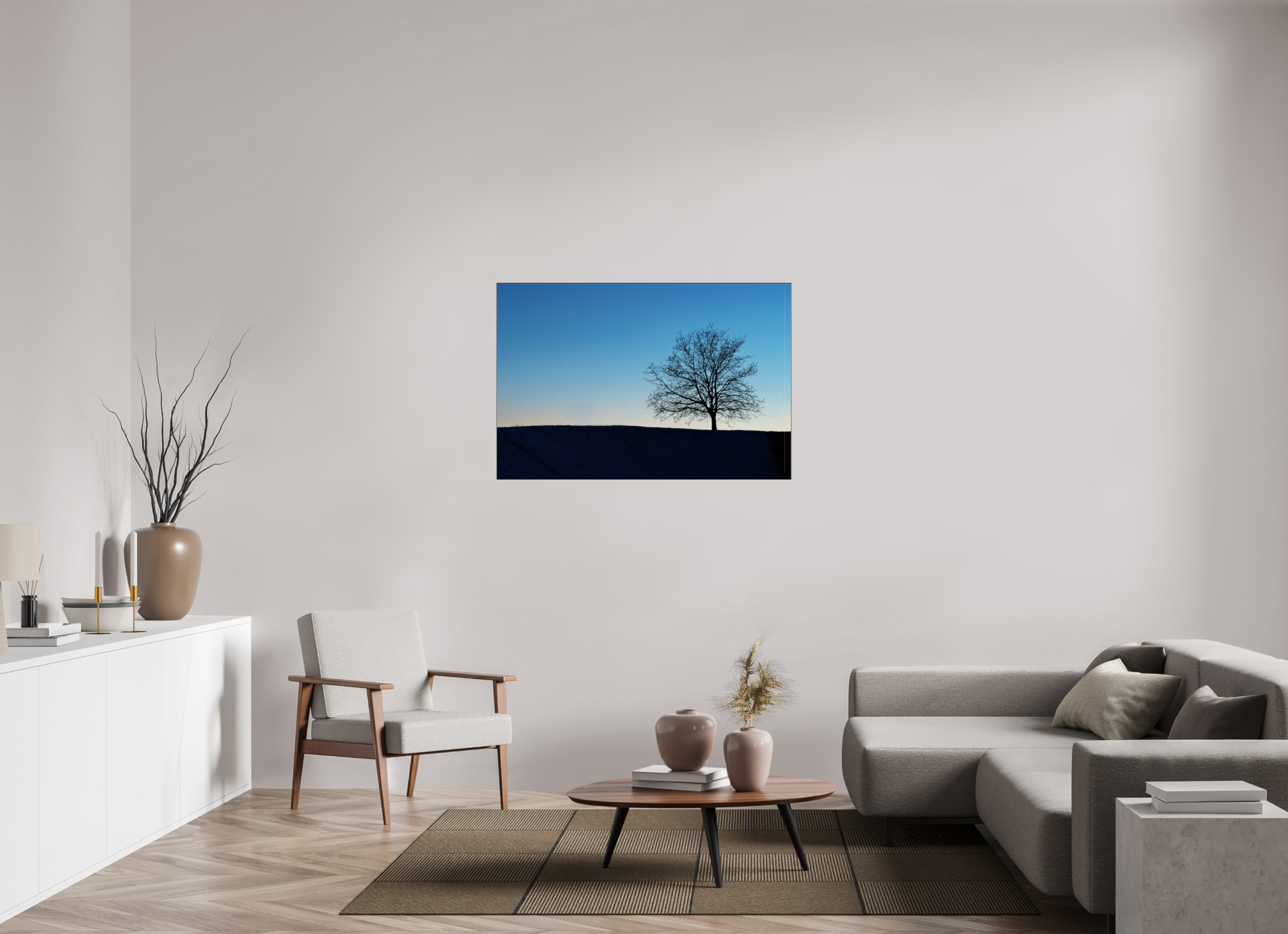 120 x 80 cm, Foto-Abzug hinter Acrylglas glänzend Lonely Tree