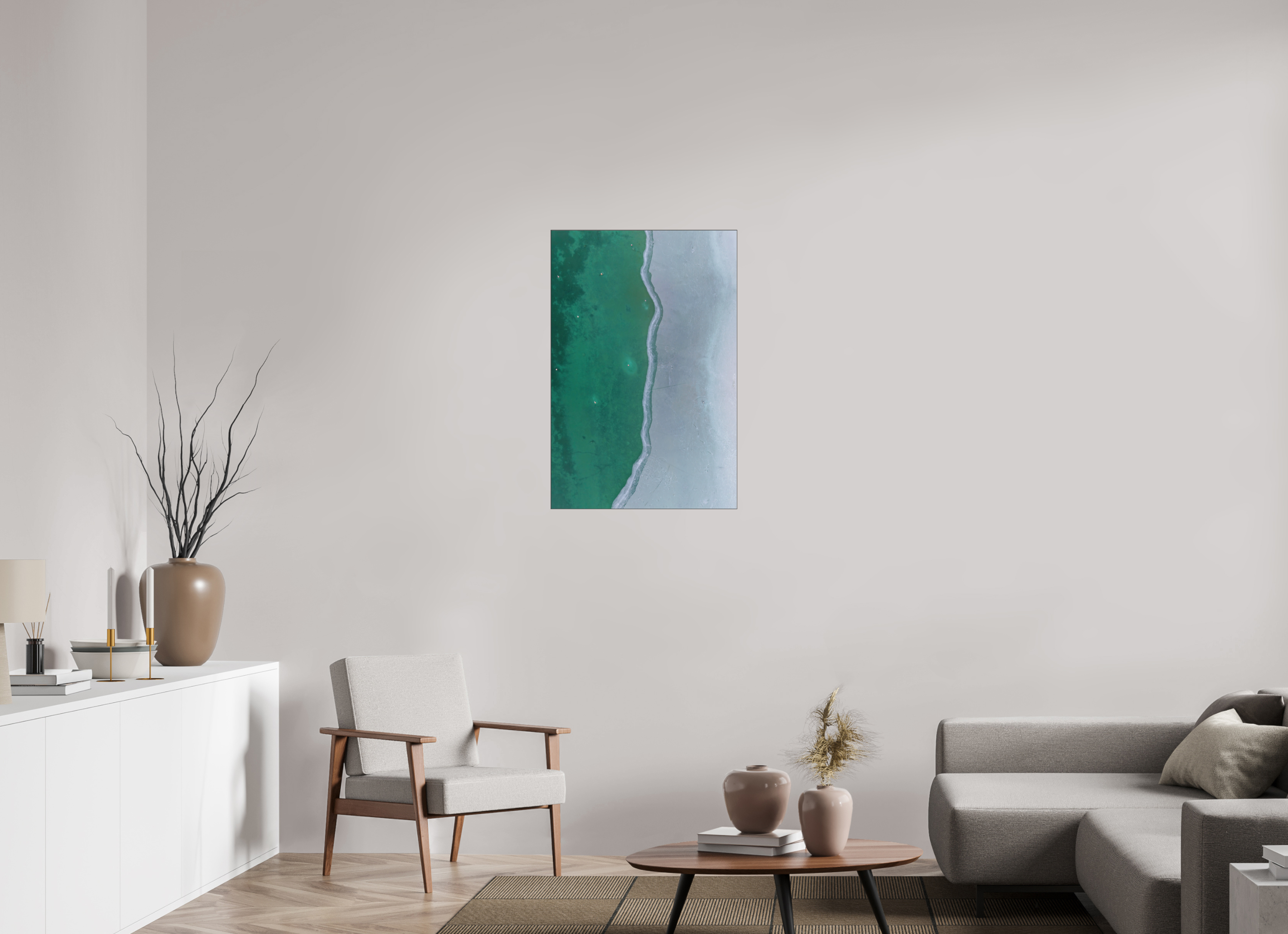 60 x 90 cm, Foto-Abzug hinter Acrylglas glänzend Frozen Divide